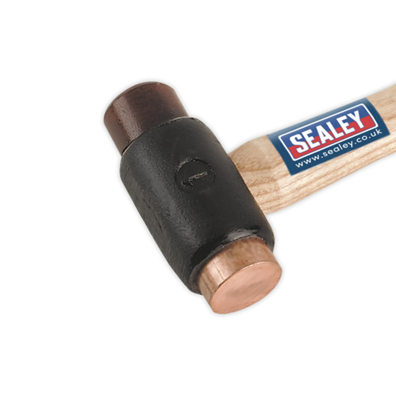 Sealey Copper/Rawhide Faced Hammer 1.5lb Hickory Shaft