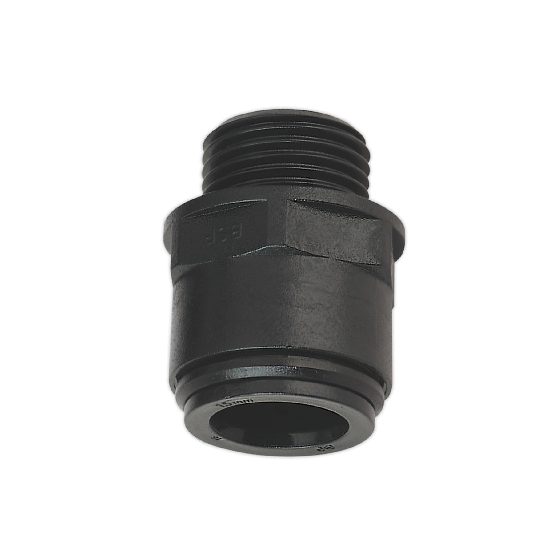 Sealey Straight Adaptor 15mm 1/2"BSP Pack of 2 (Speedfit-PM011514E)