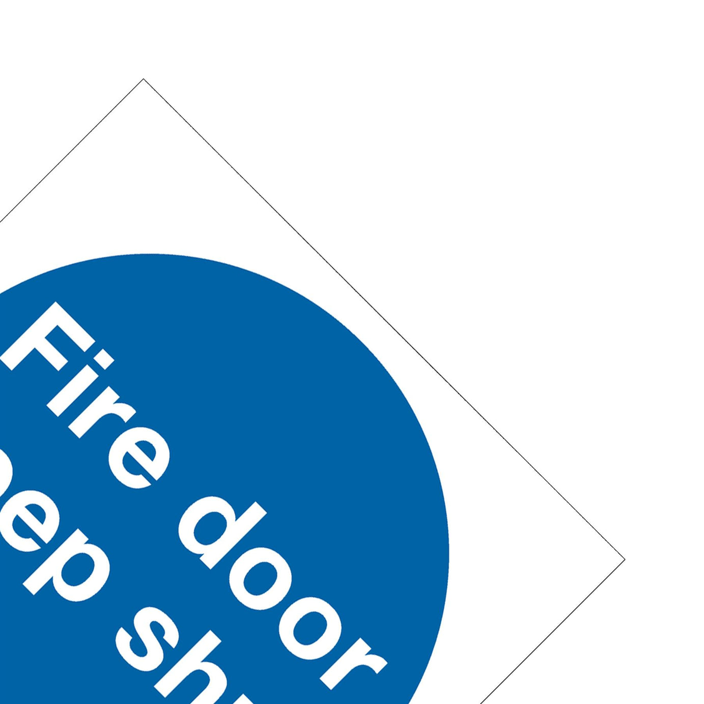 Sealey Mandatory Safety Sign - Fire Door Keep Shut - Rigid Plastic - Pack of 10