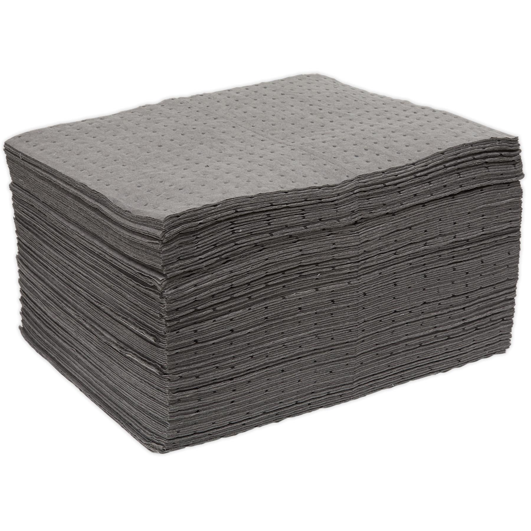 Sealey Spill Absorbent Pad Size: 500 x 400mm. Pack of 100