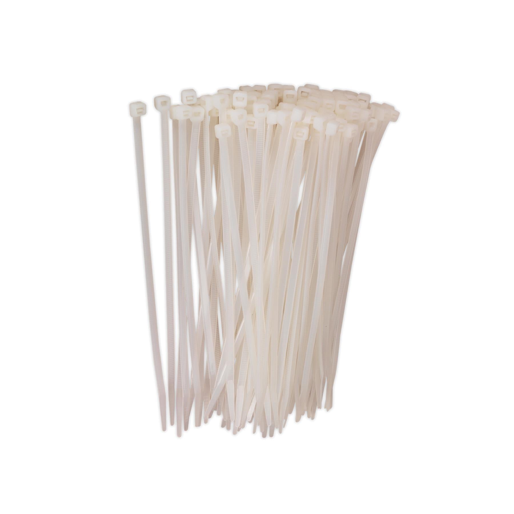 Sealey Cable Tie 200 x 4.8mm White Pack of 100