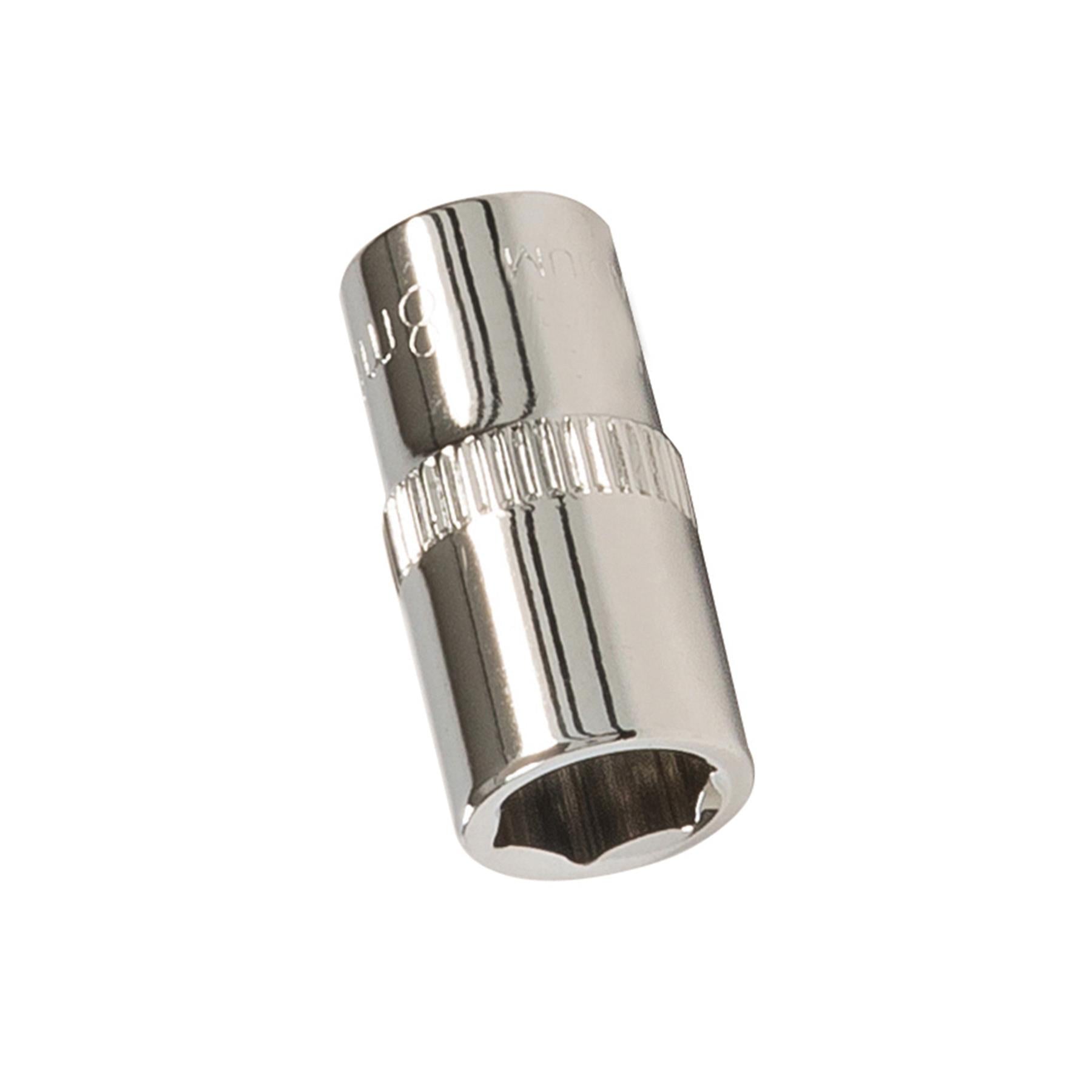 Quality Socket 1/4" Drive Metric Hex Square 8mm Individual Hex Polished Crv