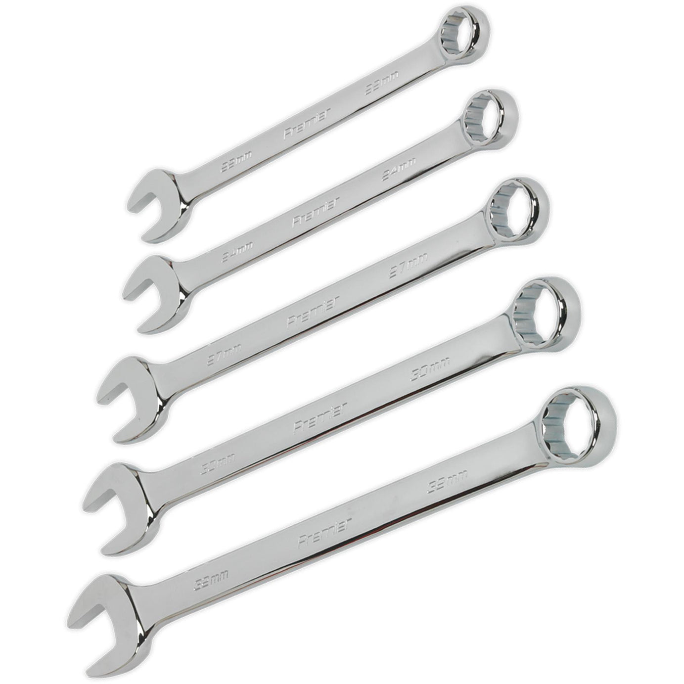 Sealey Combination Spanner Set 5pc Jumbo Metric