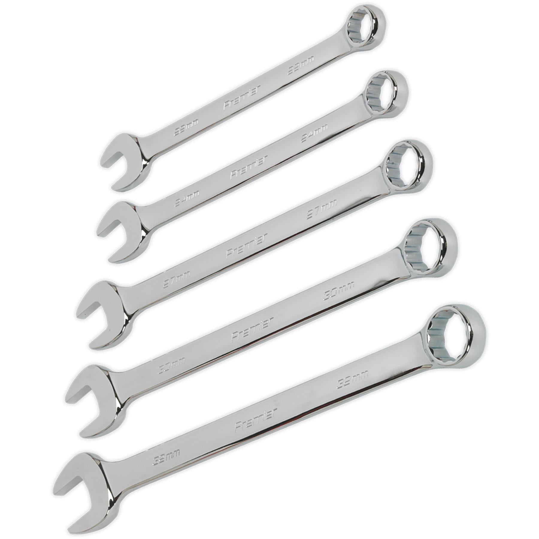 Sealey Combination Spanner Set 5pc Jumbo Metric