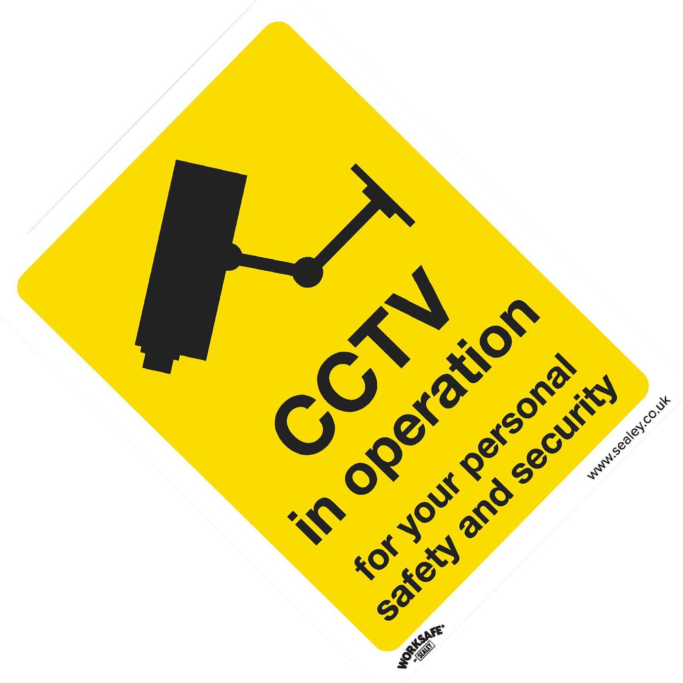Sealey Safety Sign - CCTV - Self-Adhesive Vinyl - Pack of 10
