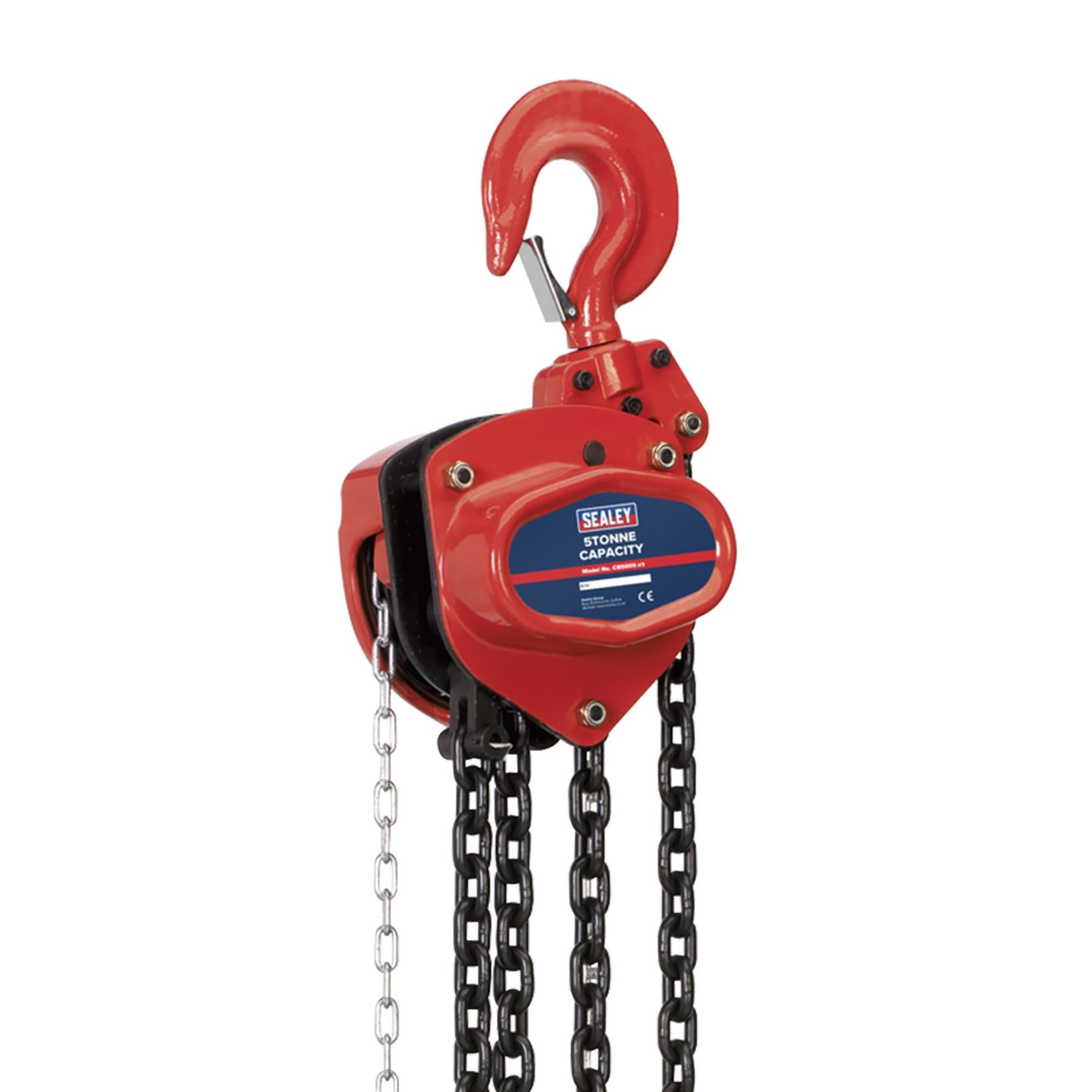 Sealey Chain Block 5tonne 3m Mechanical Load Brake for extra safety