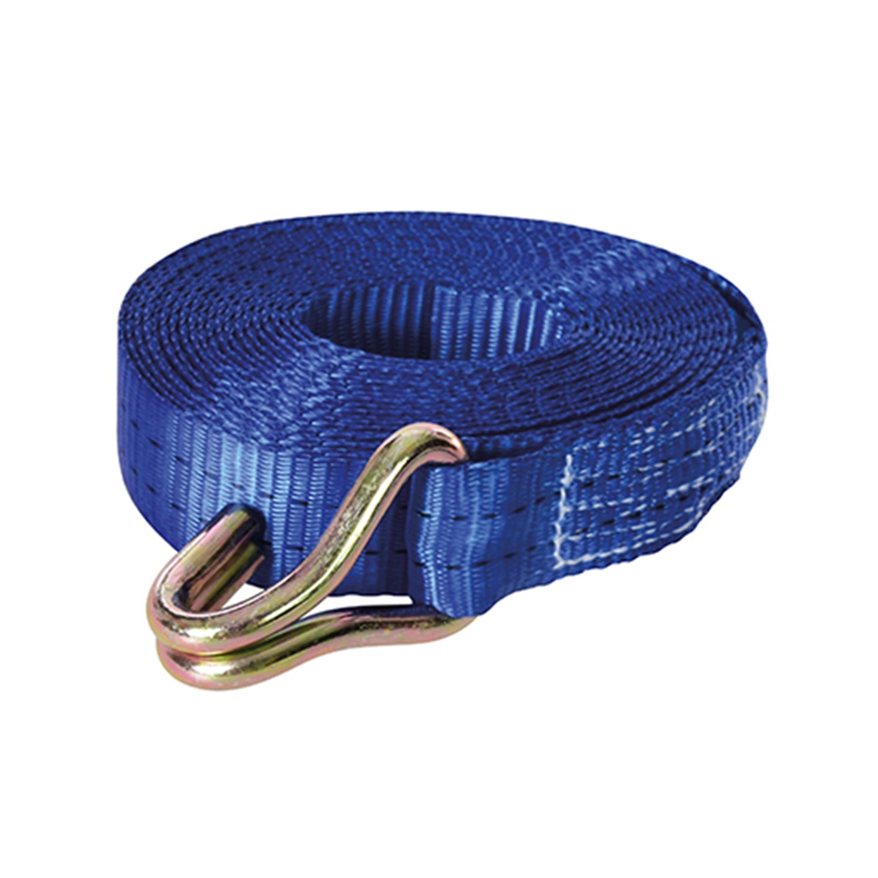 Rubber-Handled Ratchet Tie Down Strap J-Hook 6M X 38mm - Rated 750Kg New