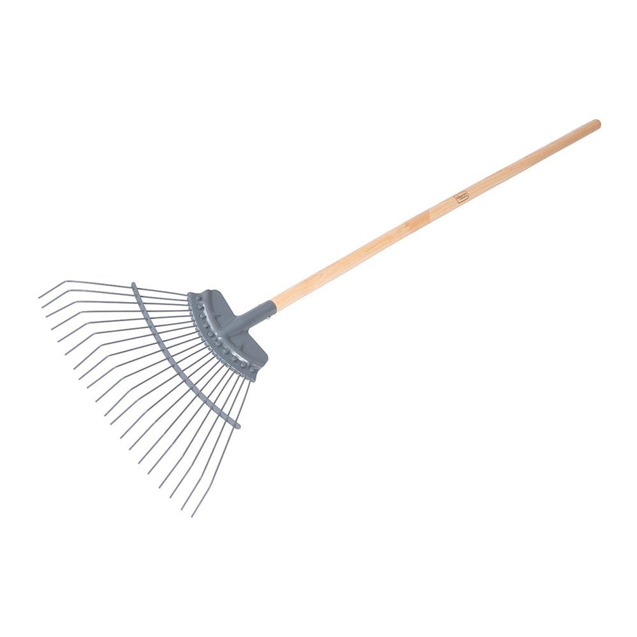 Hardened Carbon Steel Lawn Rake 1730mm Clearing Leaves Grass Thatch Garden Tools