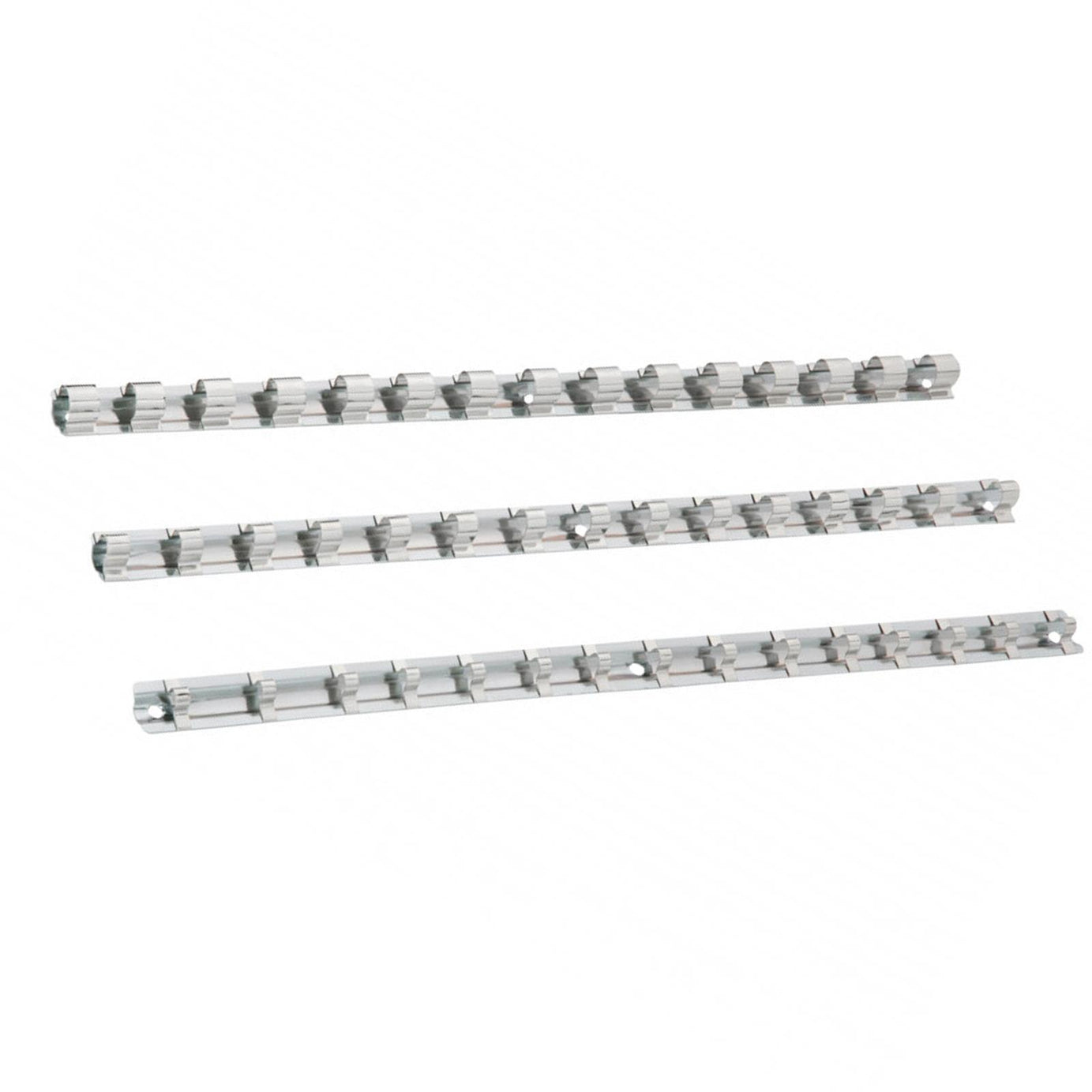 BlueSpot 3Pce Socket Rails High Shine Finish For 1/4" 1/2" 3/8" Sockets High Quality New