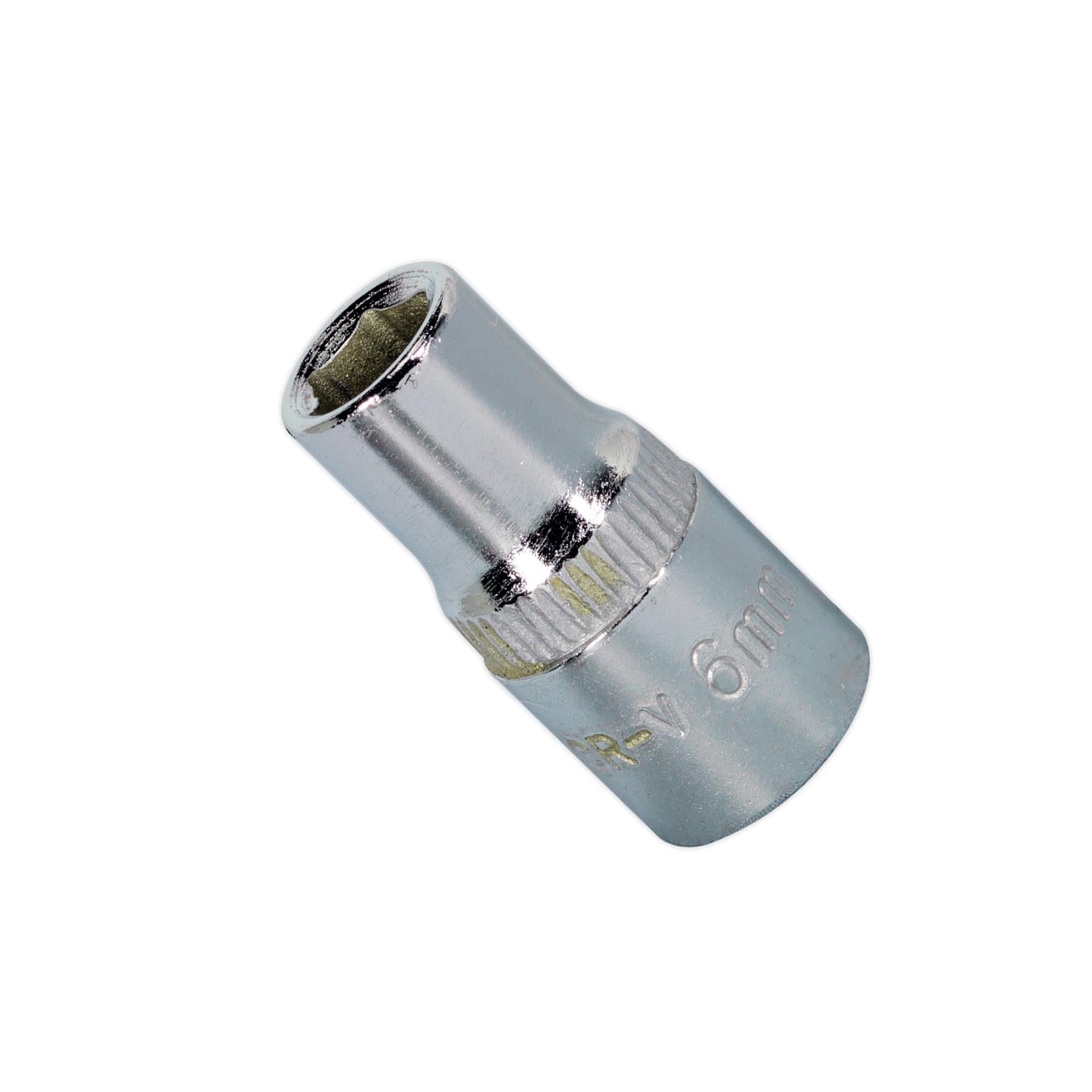 Sealey WallDrive Socket 6mm 1/4"Sq Drive Fully Polished