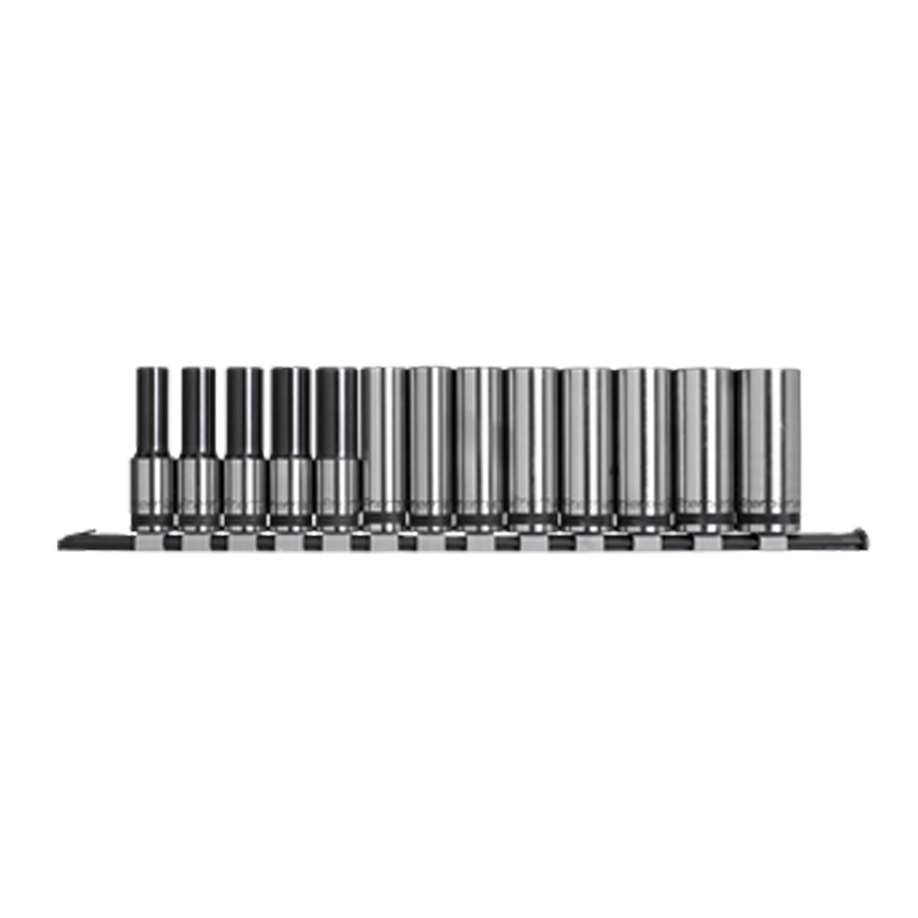 Sealey Socket Set Deep 13pc 1/2"Sq Drive Metric - Black Series