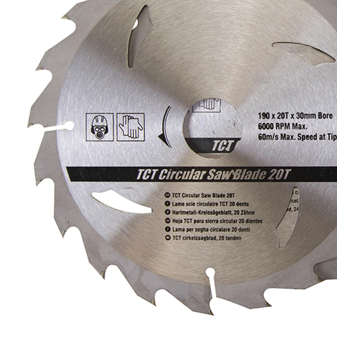 3 Piece TCT Circular Saw Blade Set 190 x 30 - 25, 20mm Rings