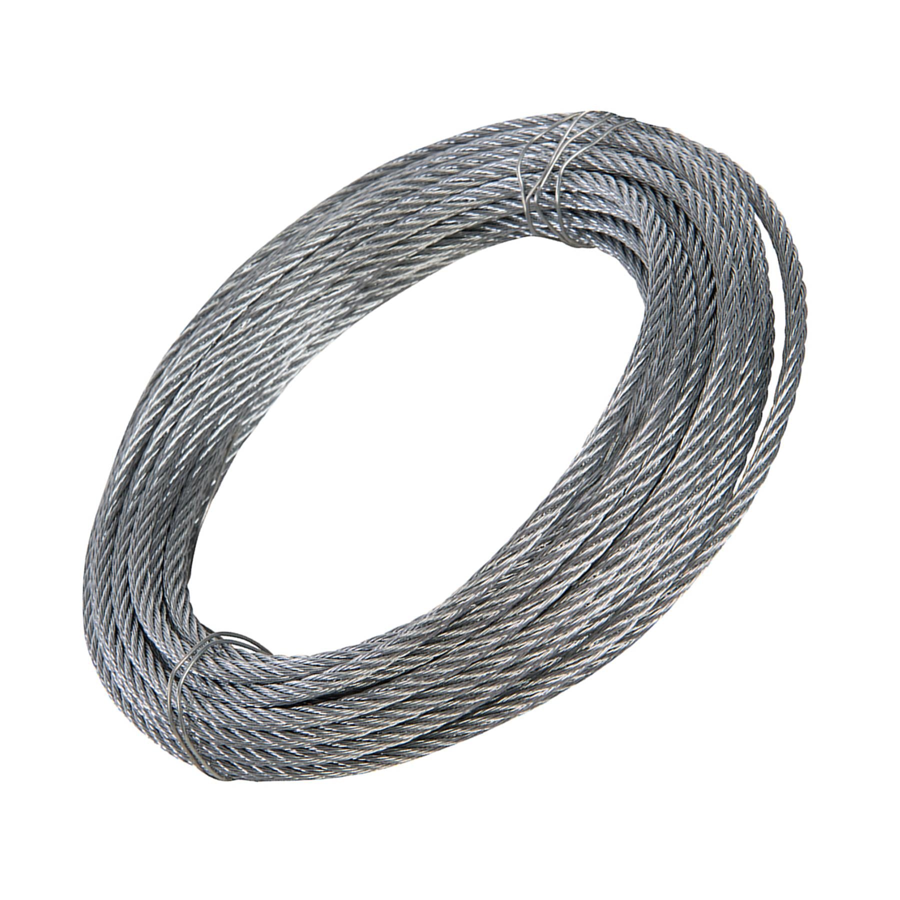 Galvanised Wire Rope - 6mm X 10M Zinc Plated Corrosion Resistant & Weatherproof