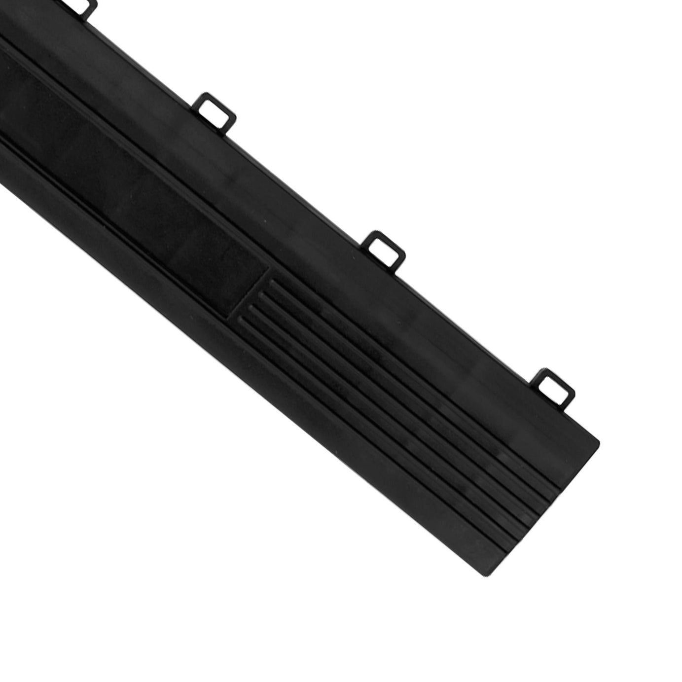 Sealey Polypropylene Floor Tile Edge 400x60mm Black Female-Pk of 6