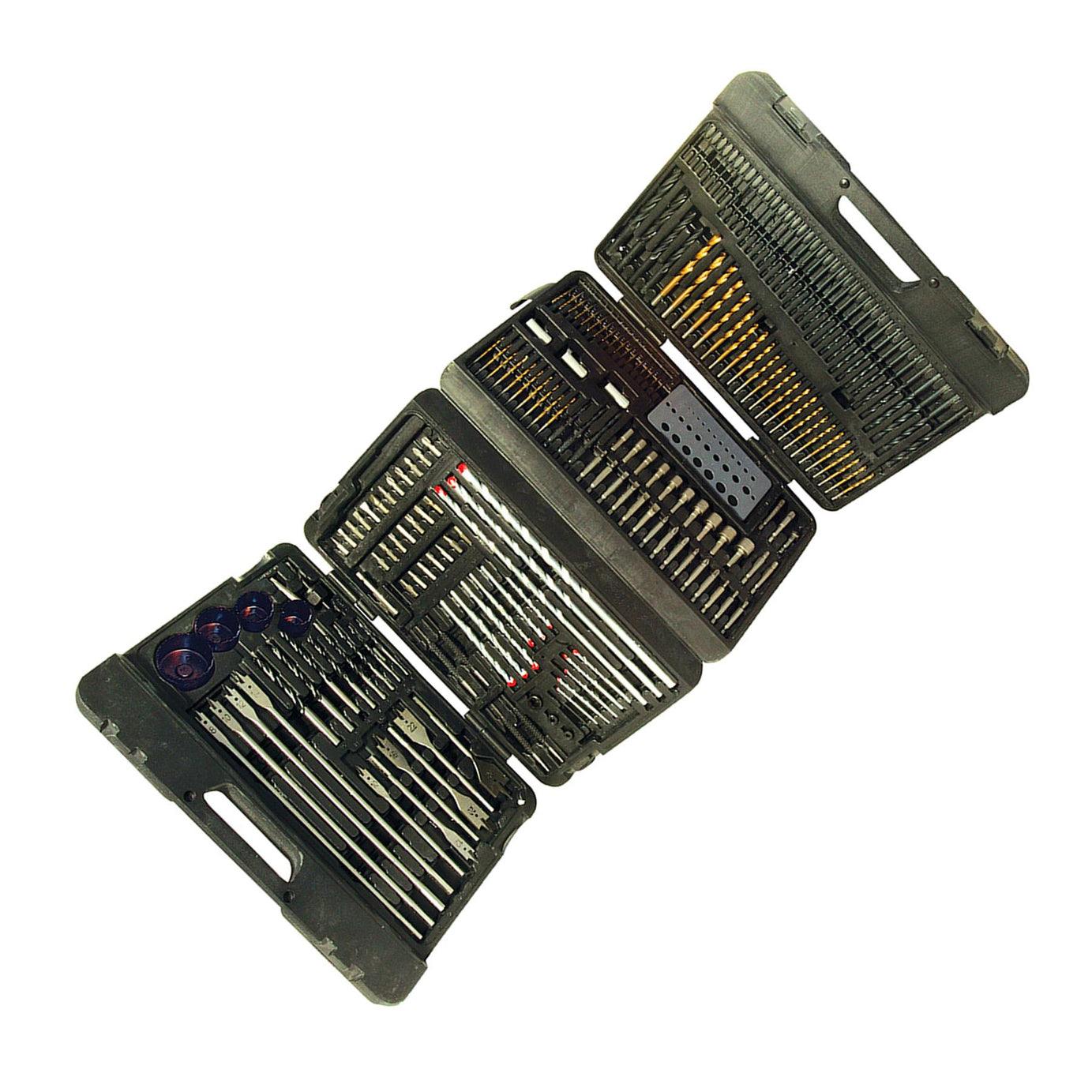 204 Piece Hss Metric Twist Drill Bit Set Carry Case Titanium-Coated Drill