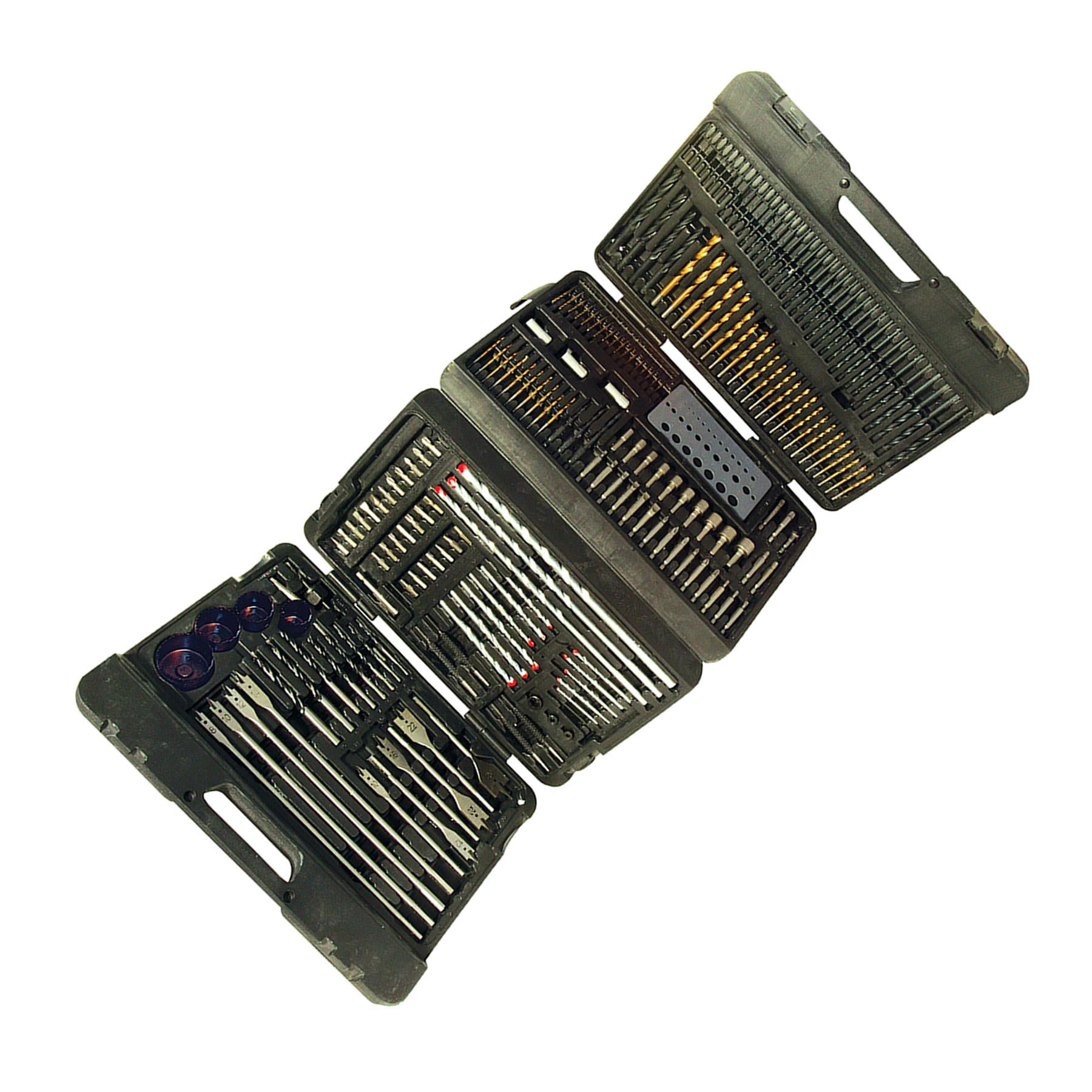 204 Piece Hss Metric Twist Drill Bit Set Carry Case Titanium-Coated Drill