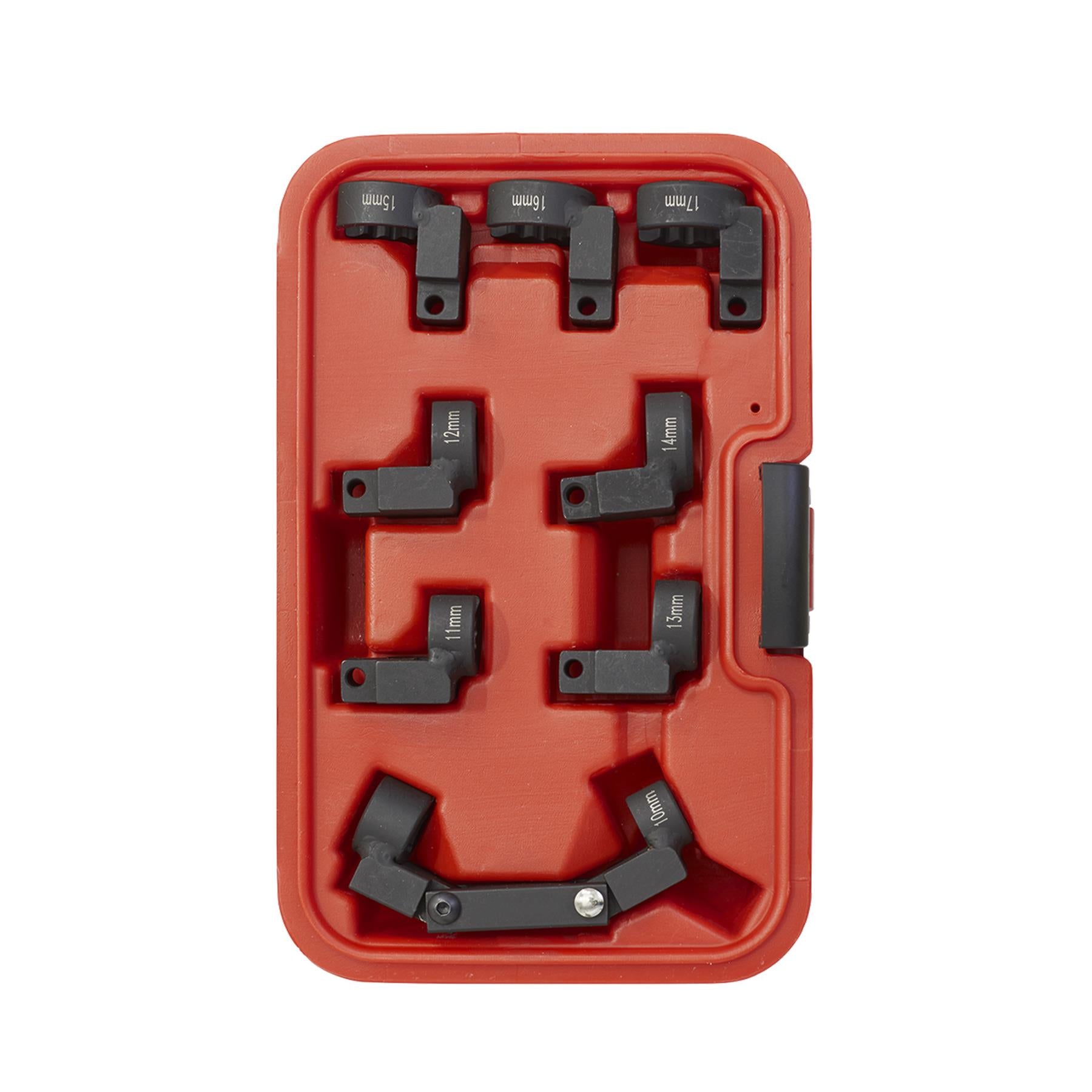 Sealey Injector Pipe Socket Set 9pc 3/8"Sq Drive Storage Case
