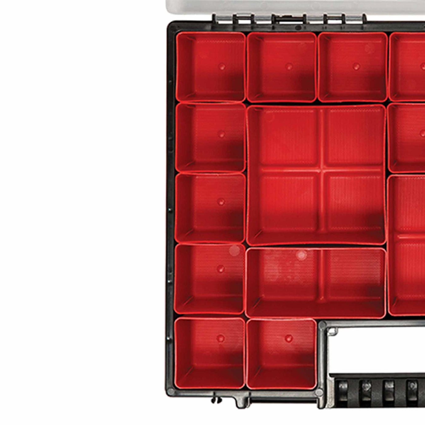 Small Parts Screw Tool Storage Organiser 21 Compartment Stackable Box