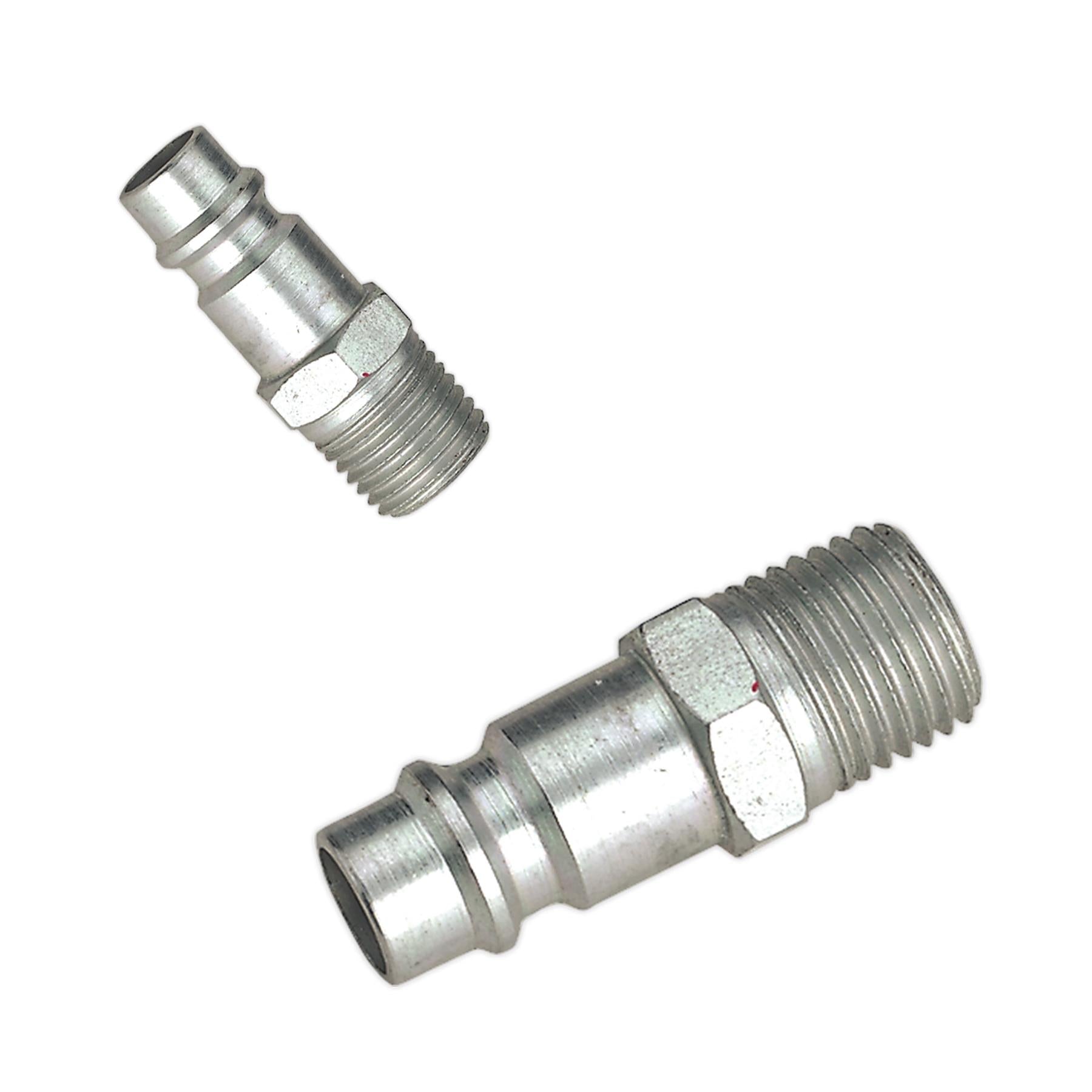 Sealey Screwed Adaptor Male 1/4"BSPT Pack of 2
