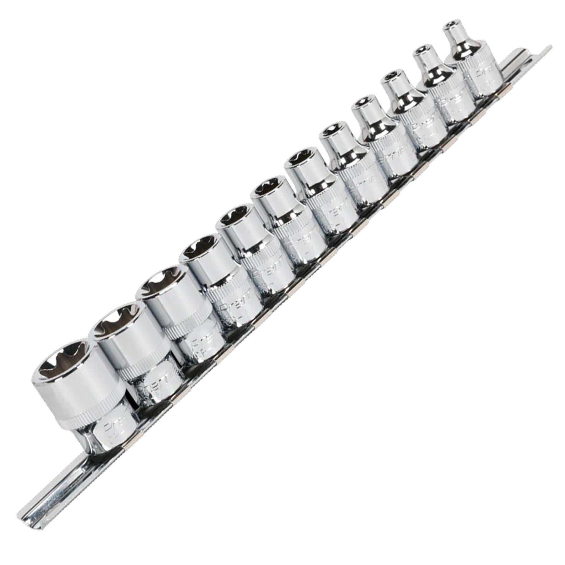 Sealey TRX-Star* Socket Set 12pc 3/8"Sq Drive E4-E20