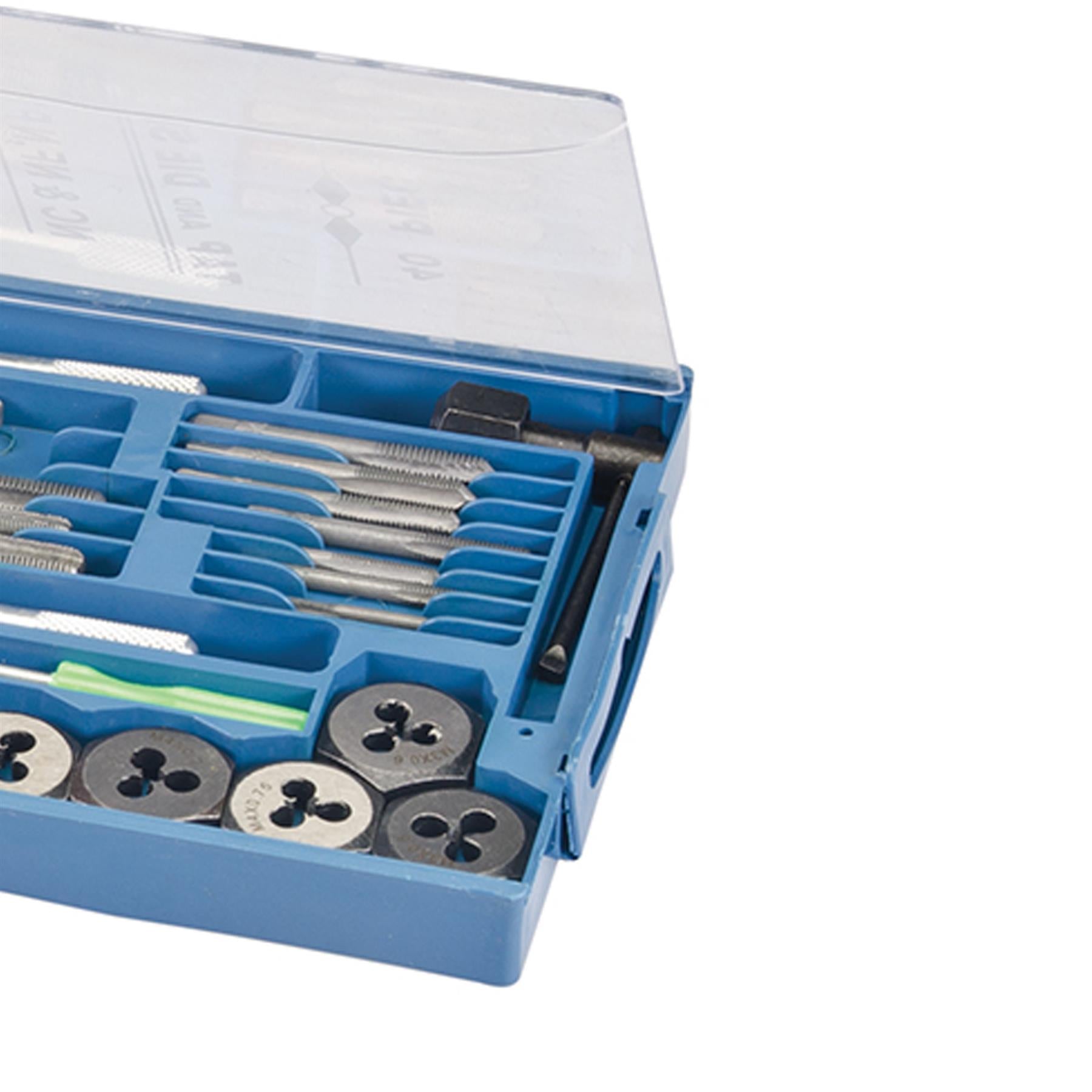 40Pce Tap & Die Set Cleaning Cutting Internal External Threads Engineer