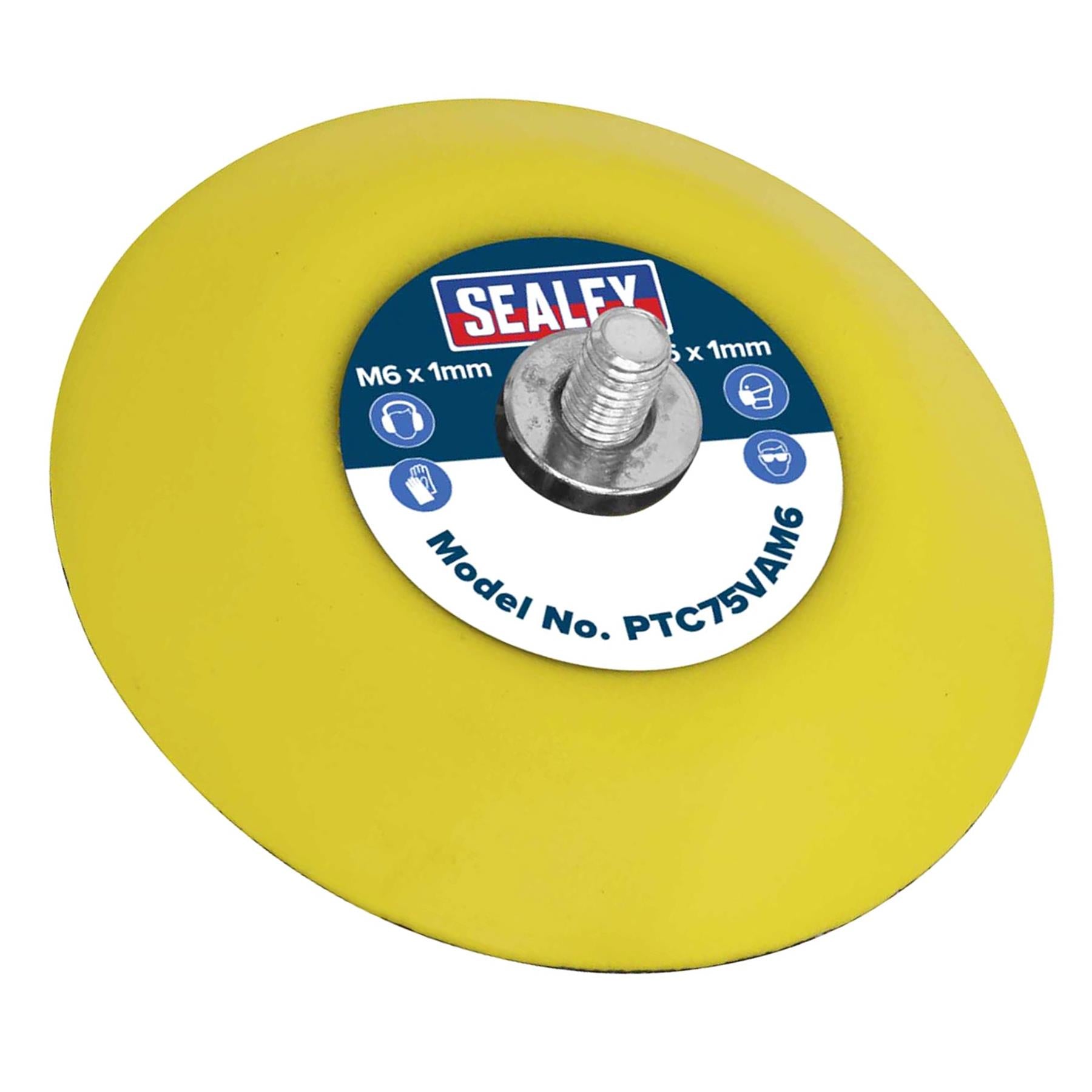 Sealey Hook-and-Loop Backing Pad 71mm M6 x 1mm