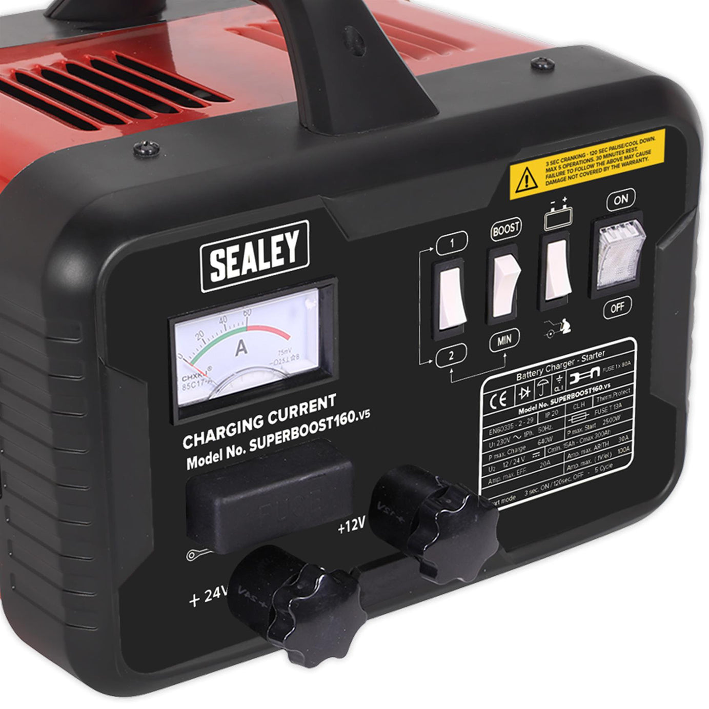 Sealey Starter/Charger 160/30Amp 12/24V 230V