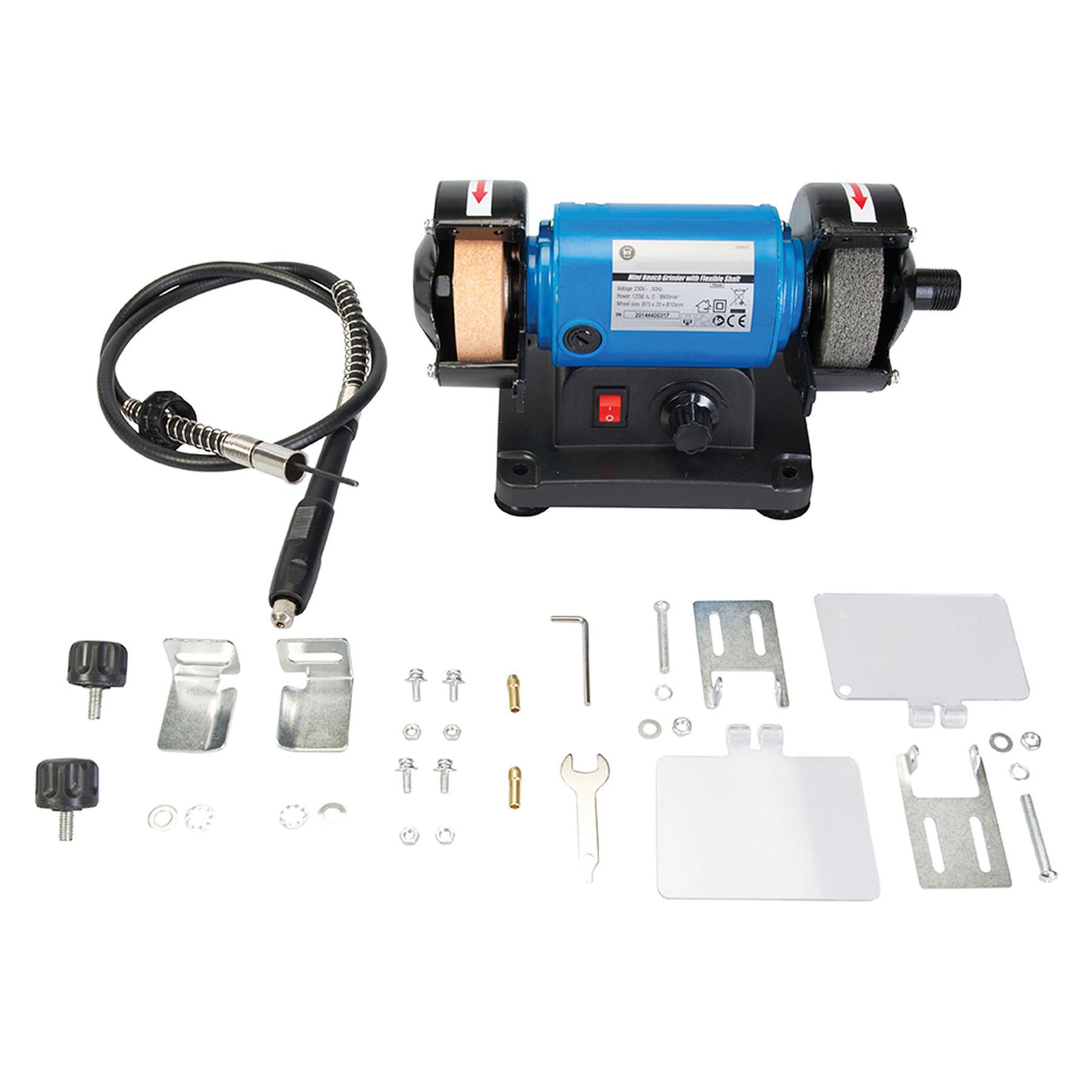 120W Multi Grinder 75mm Small Bench Grinder Engraver Tool Modelling Steam