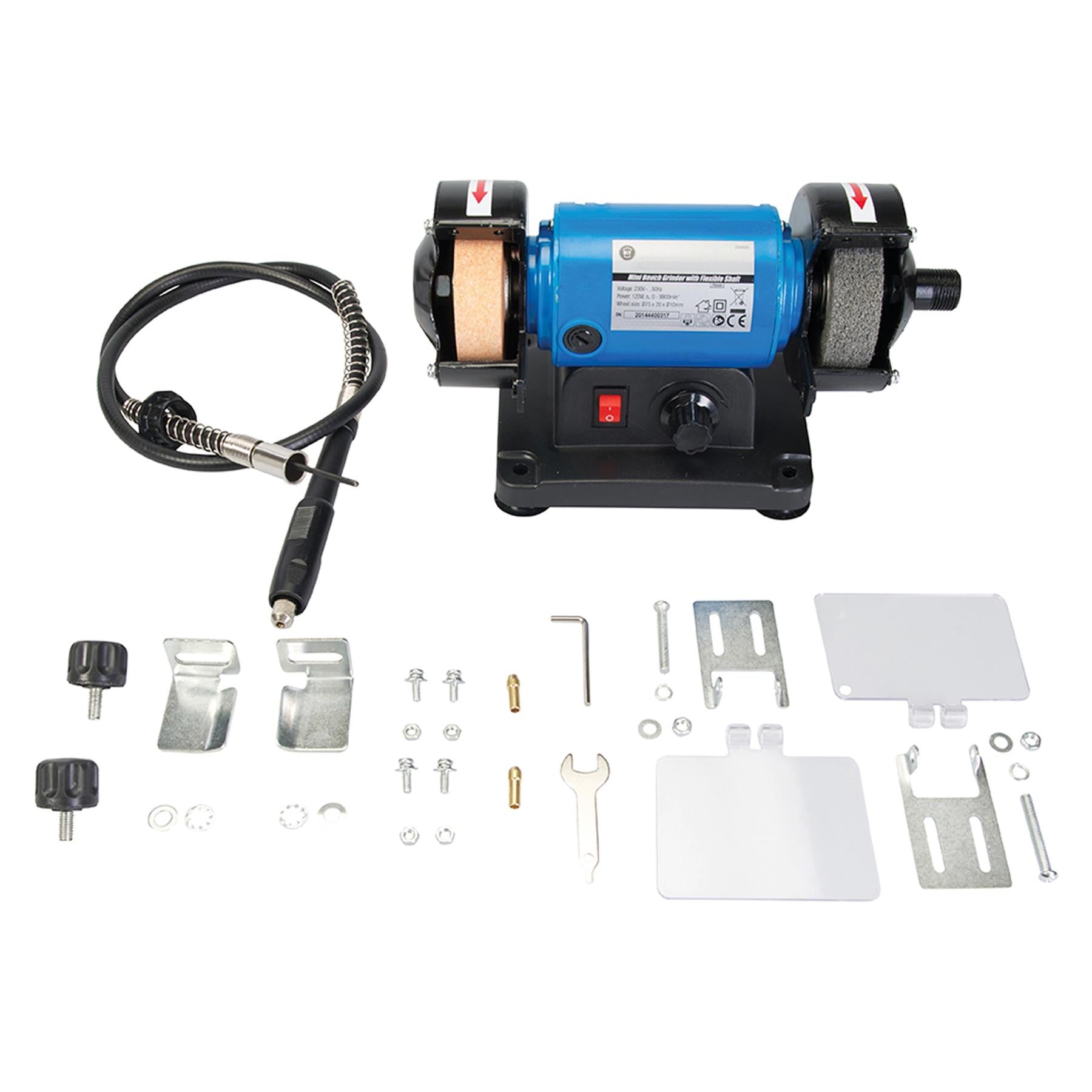 120W Multi Grinder 75mm Small Bench Grinder Engraver Tool Modelling Steam