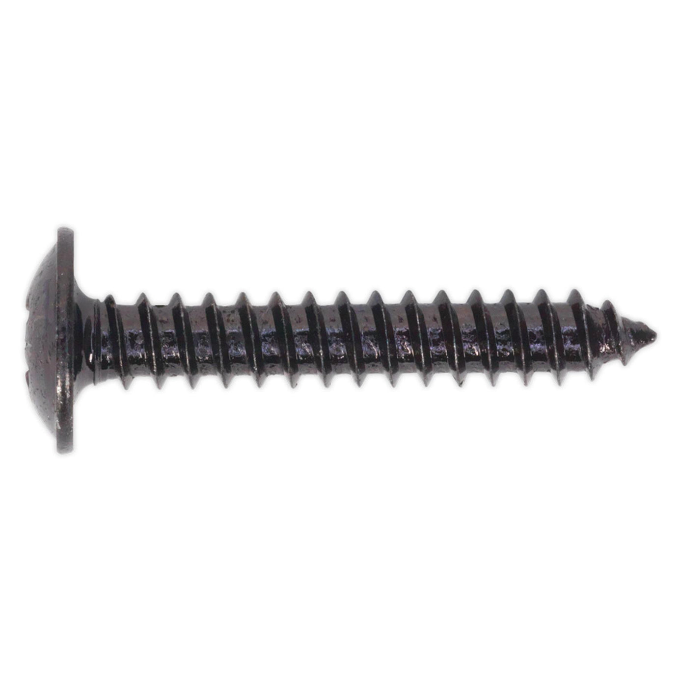 Self Tapping Screw 4.2 x 25mm Flanged Head Black Pozi Pack of 100 Sealey