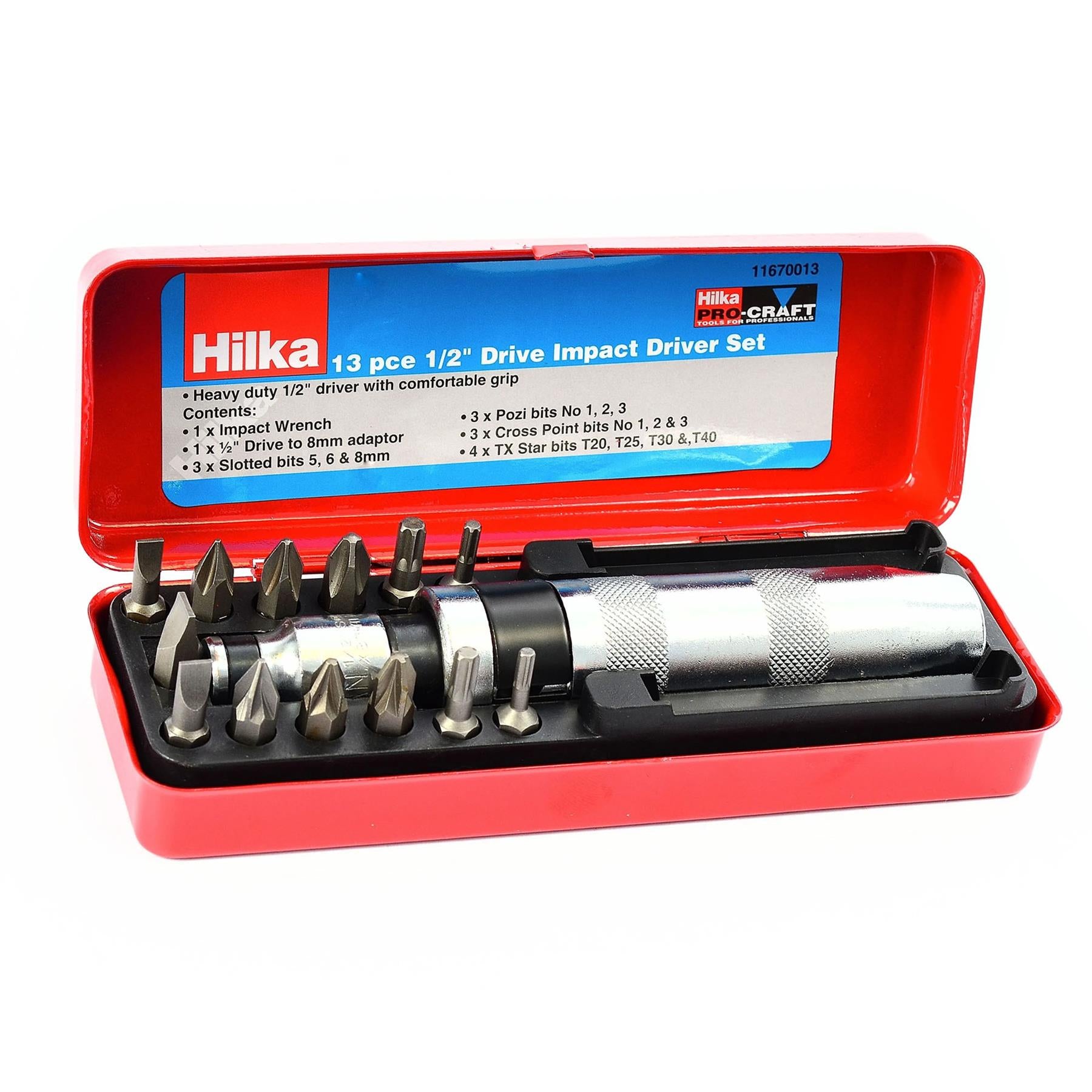 Impact Driver Set 13 Piece 1/2" Drive