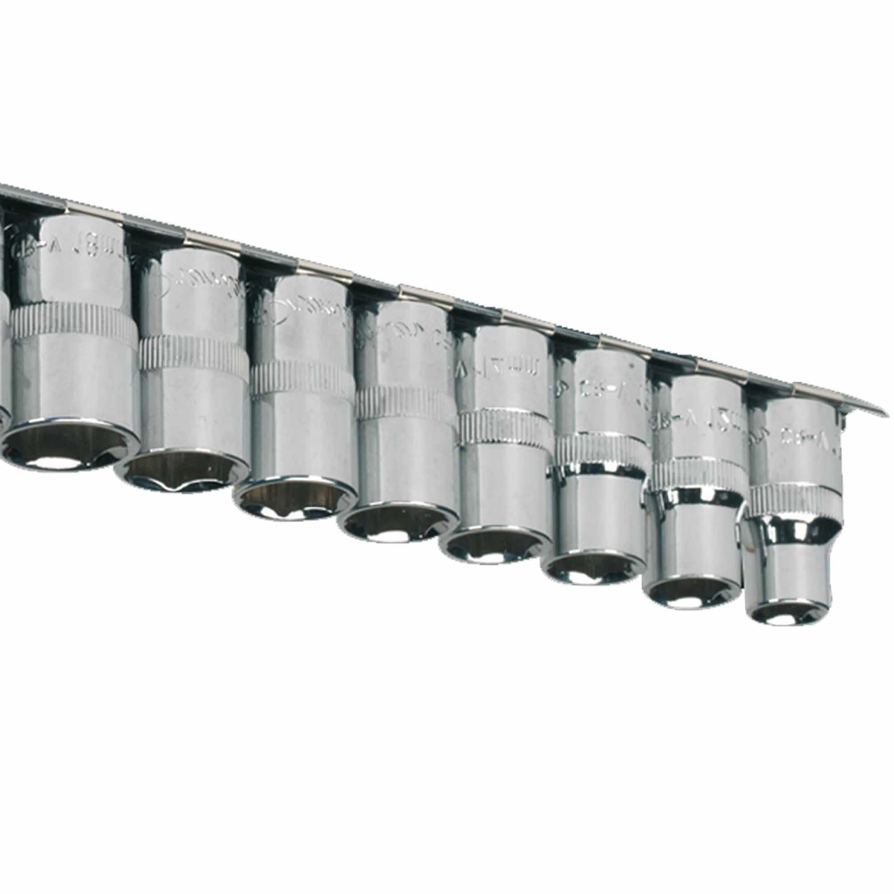 Socket Set 12pc 1/2"Sq Drive 6pt WallDrive Metric. Sealey
