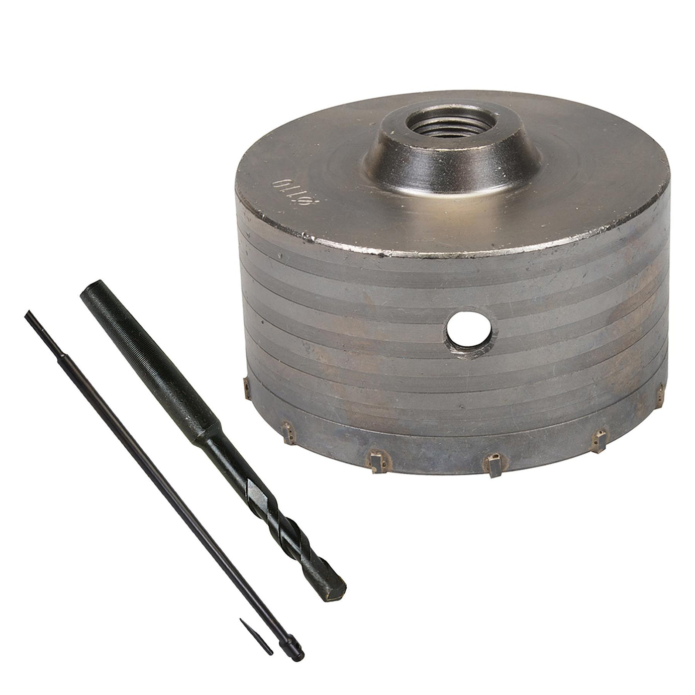 TCT Core Drill Bit 110mm Hole Saw Masonry Stone Brick SDS Plus 1100mm Shaft Pilot