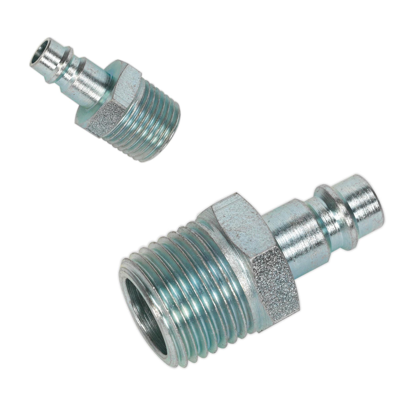 Sealey Screwed Male Adaptor Air Line Connector Quick Coupling 1/2"BSPT Pack of 2