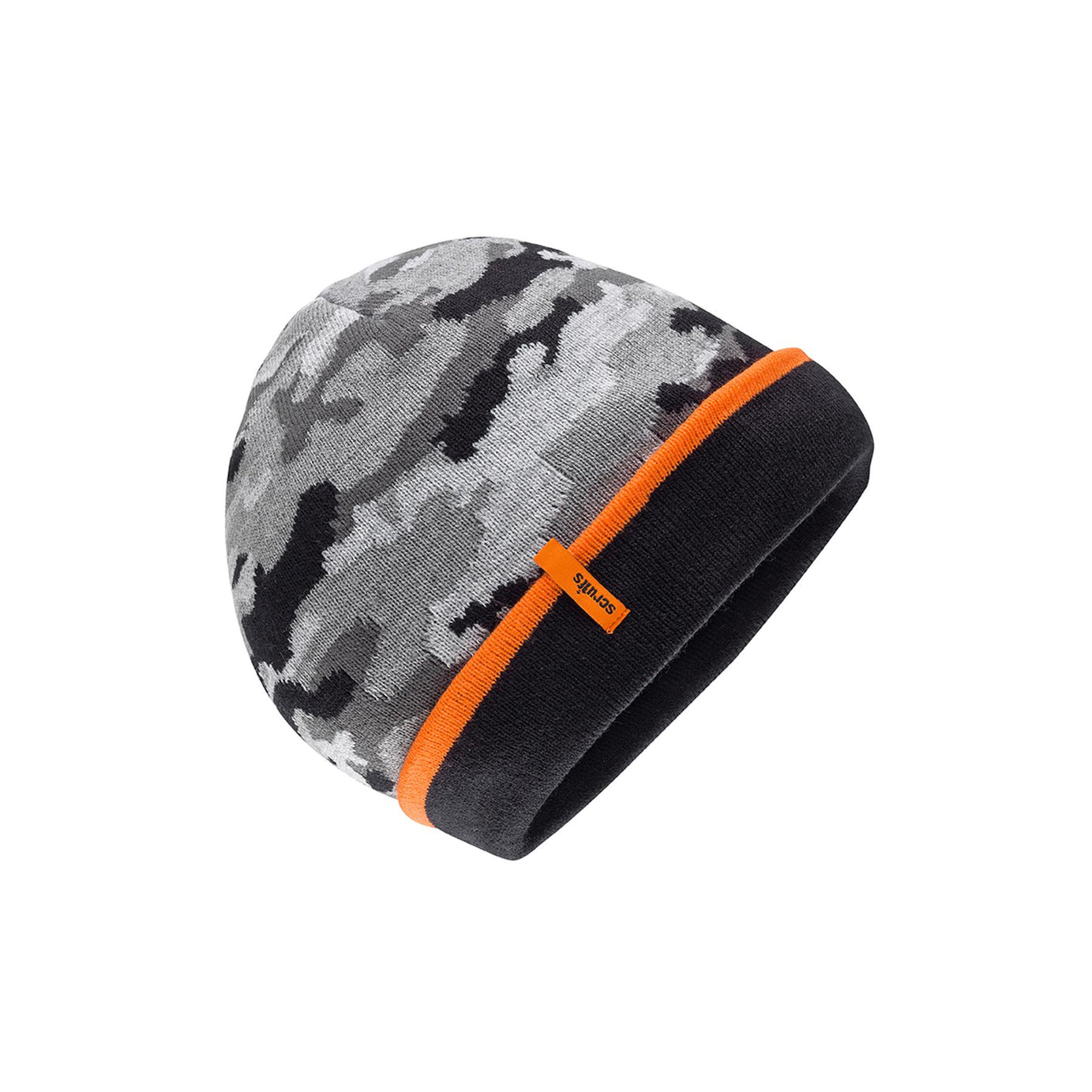 Scruffs Trade Camo Beanie Camo Grey AT Thermal Winter Wooly Hat Winter Work Wear