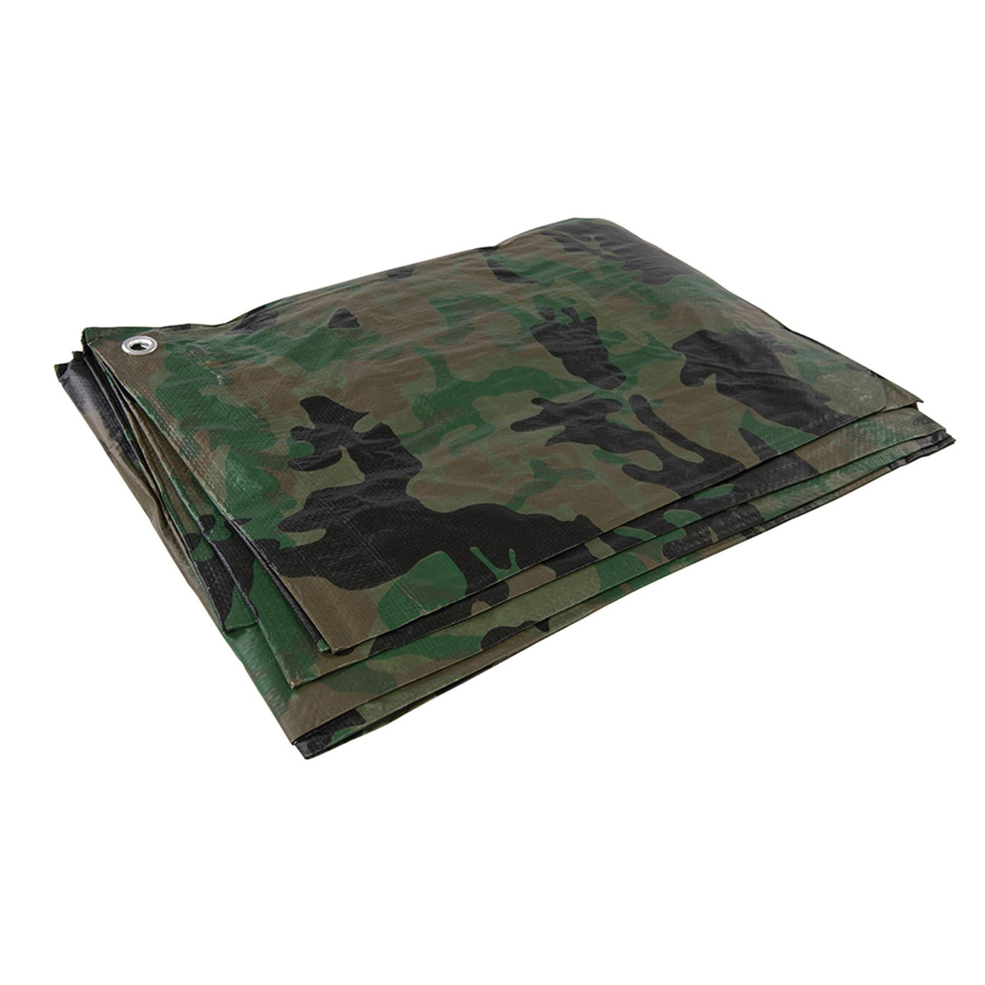 Camouflage Tarpaulin With Laminated Basket Weave & Uv Filter-Treated 2.4 X 3M