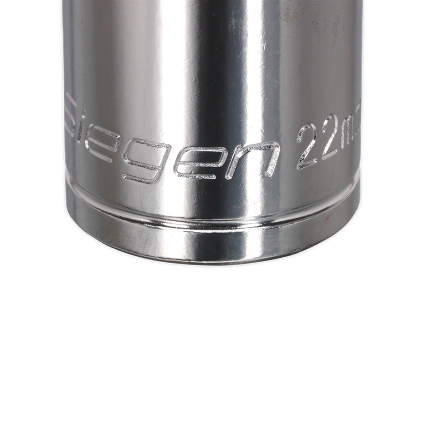 Sealey WallDrive® Socket 22mm 1/2"Sq Drive Mirror Finished
