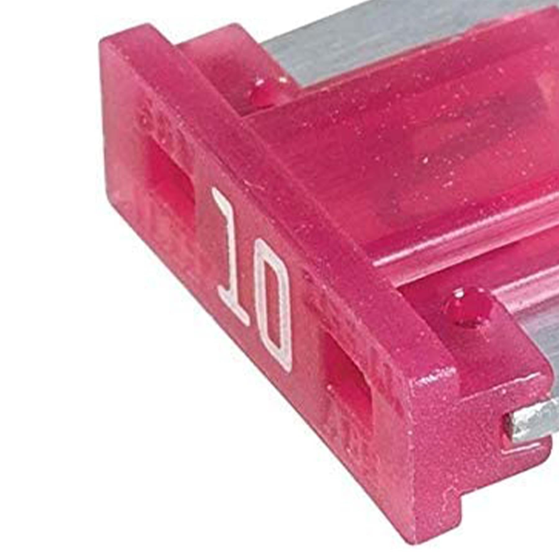 10 X 10A Red Mini Blade Fuse Automotive Low Profile Up To 32V Cargo