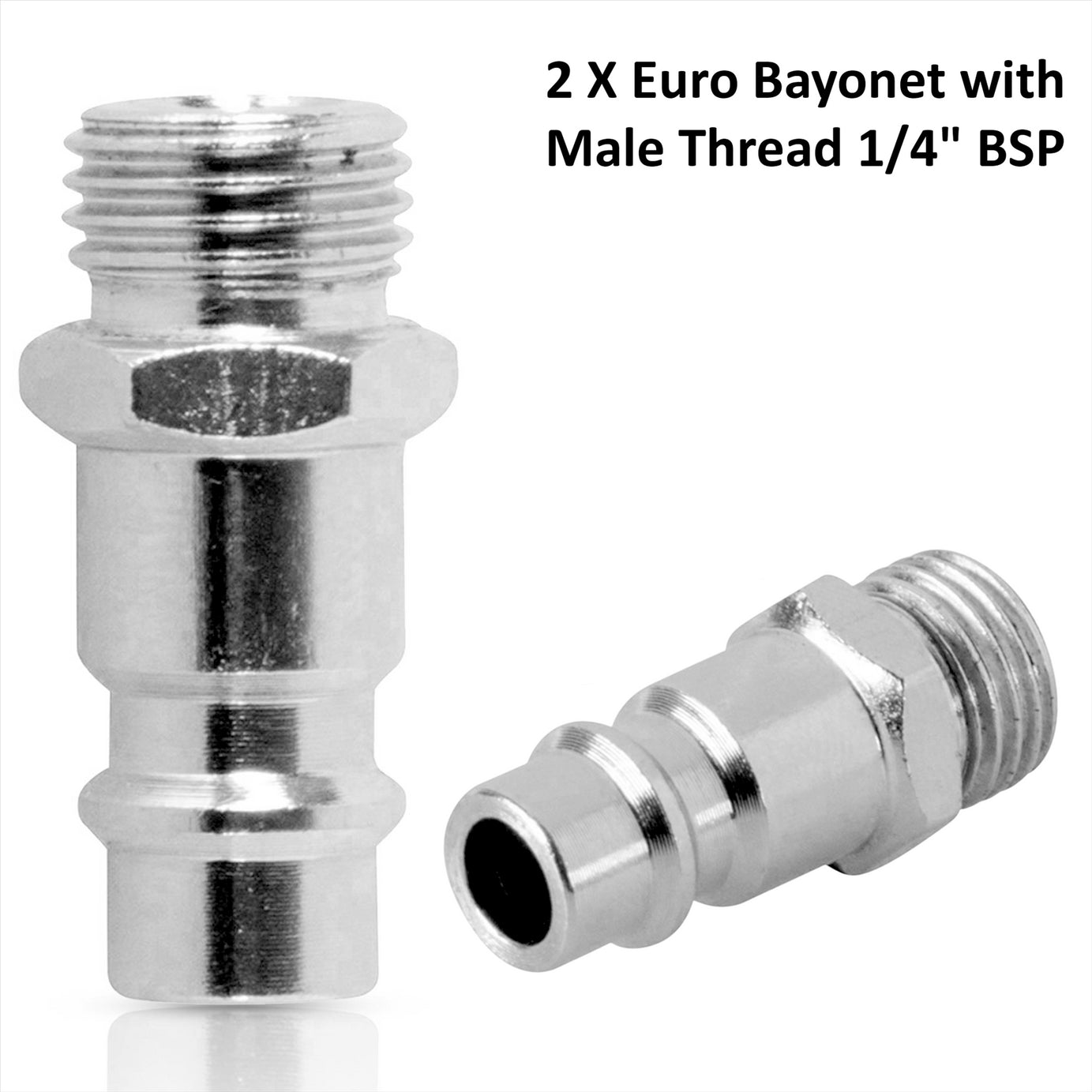 Euro Air Line Fitting Hose End Connector Male Female Quick Release 1/4" BSP 8Pcs