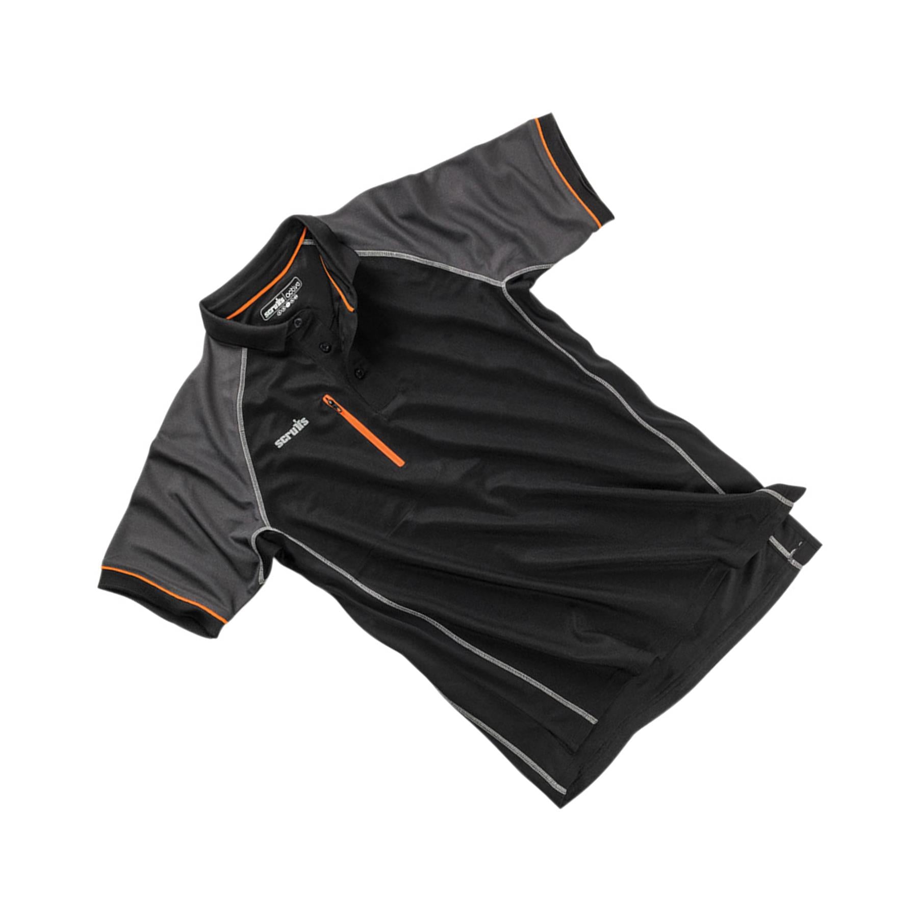 Scruffs Trade Active Polo Shirt Black (Size: Large) Men's Work T-Shirt