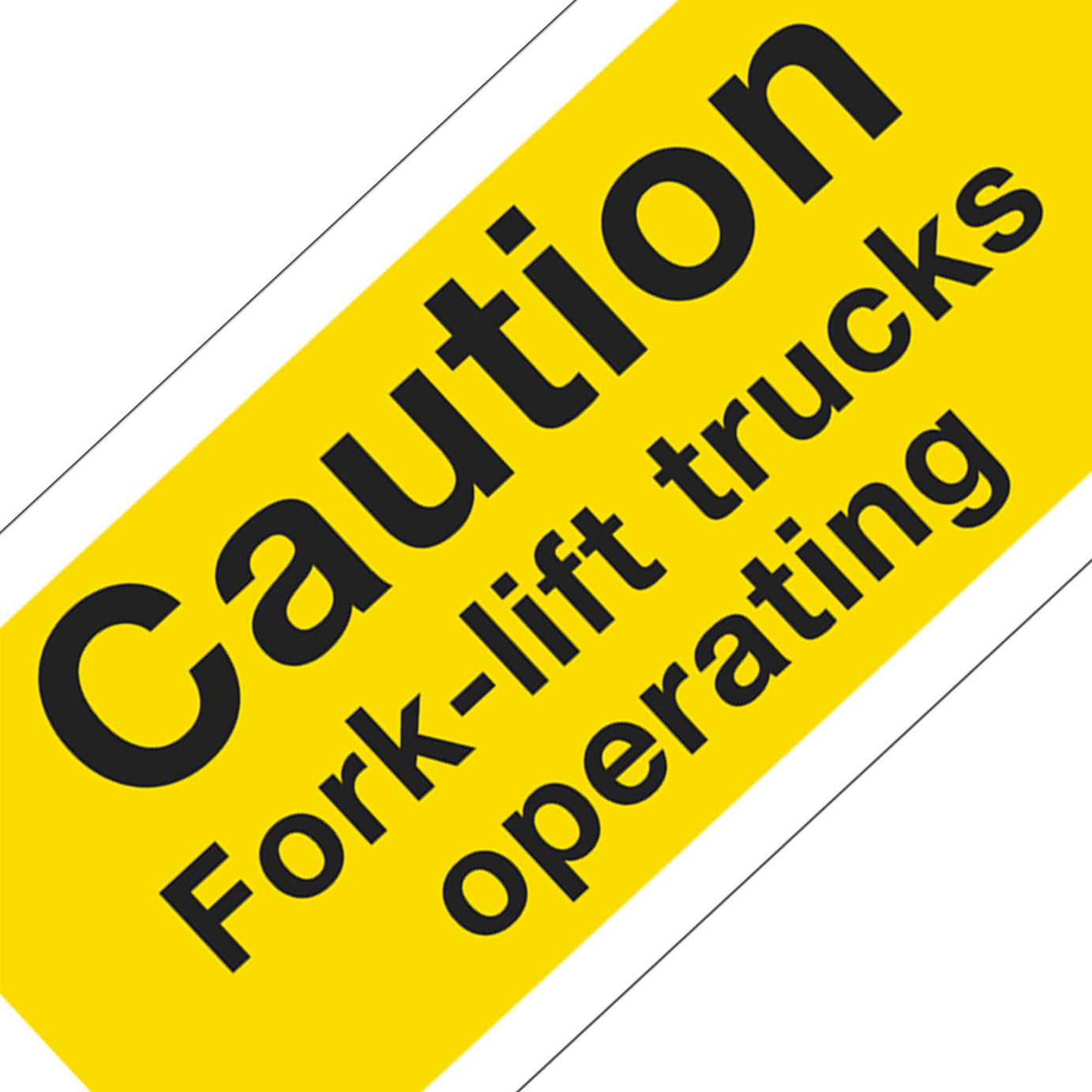 Warning Safety Sign - Caution Fork-Lift Trucks - Self-Adhesive Vinyl