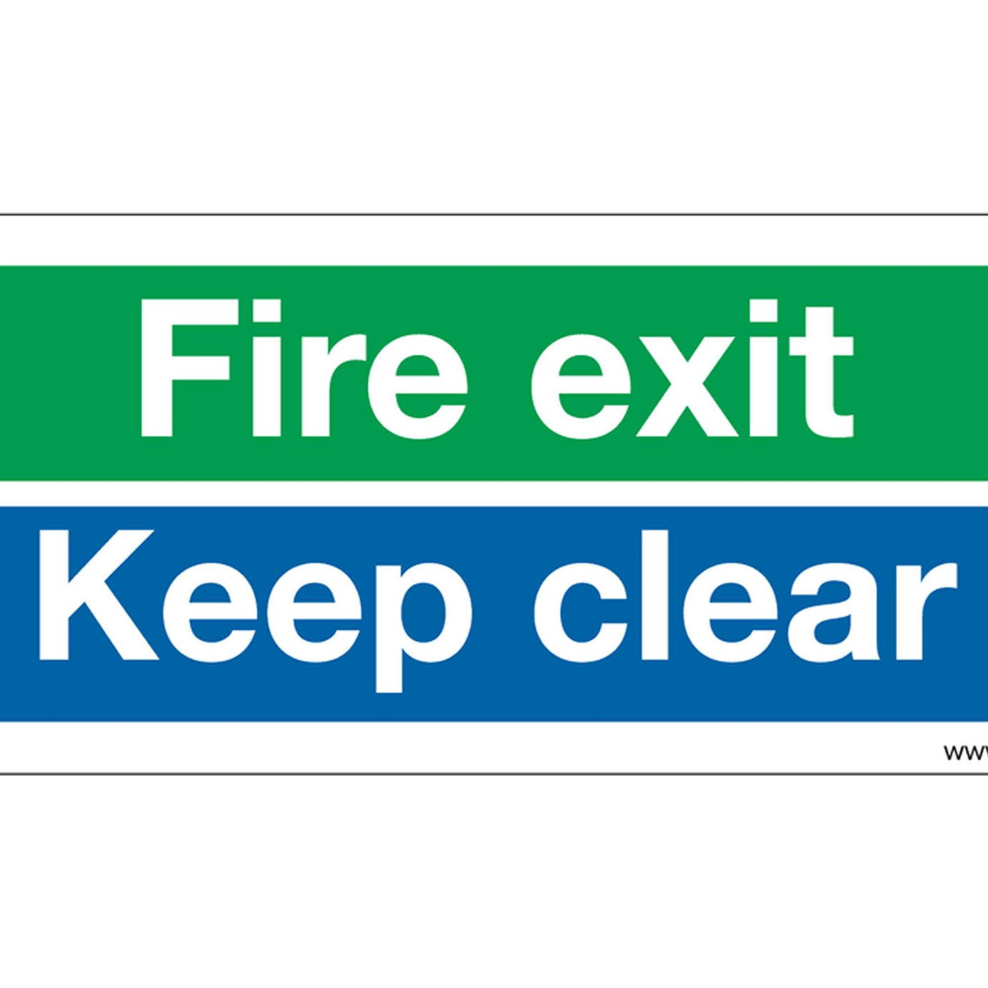 Safe Conditions Safety Sign - Fire Exit Keep Clear - Rigid Plastic
