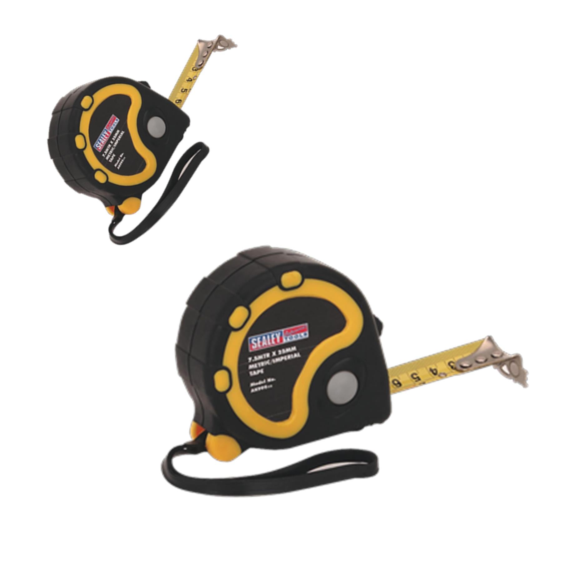 Sealey Rubber Tape Measure 7.5m(25ft) x 25mm Metric/Imperial