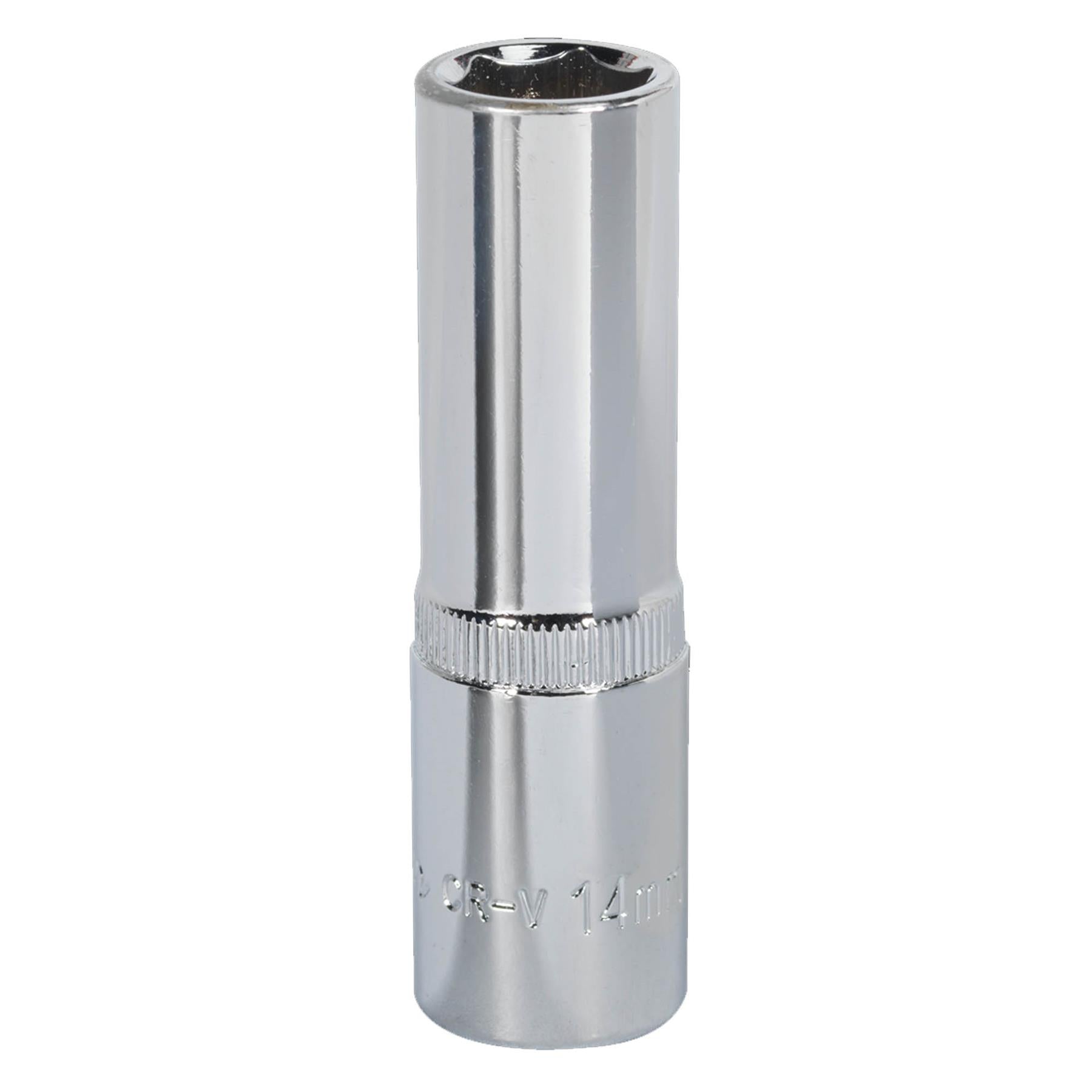 Sealey WallDrive Socket 14mm Deep 1/2"Sq Drive Fully Polished
