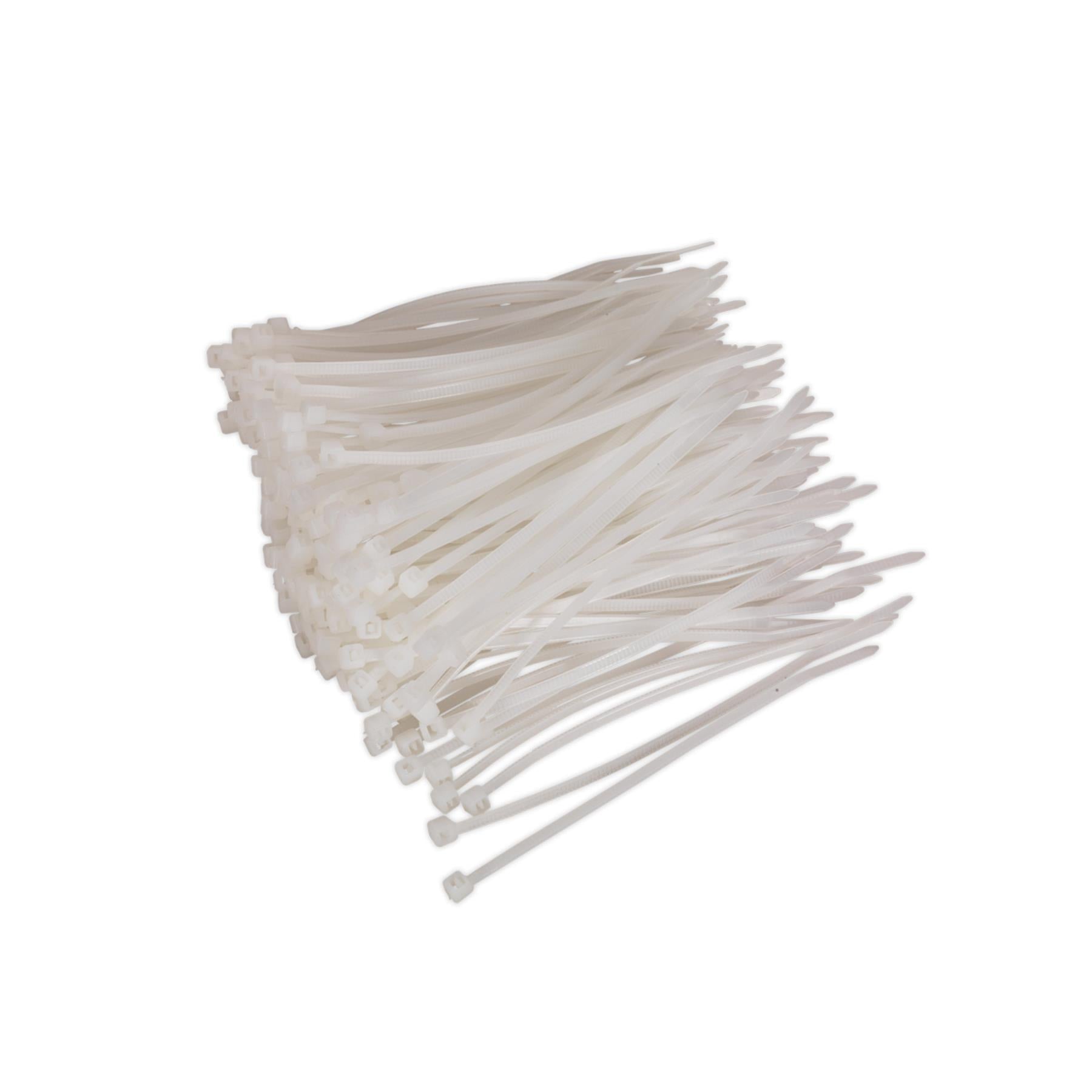 Sealey Cable Tie 100 x 2.5mm White Pack of 200