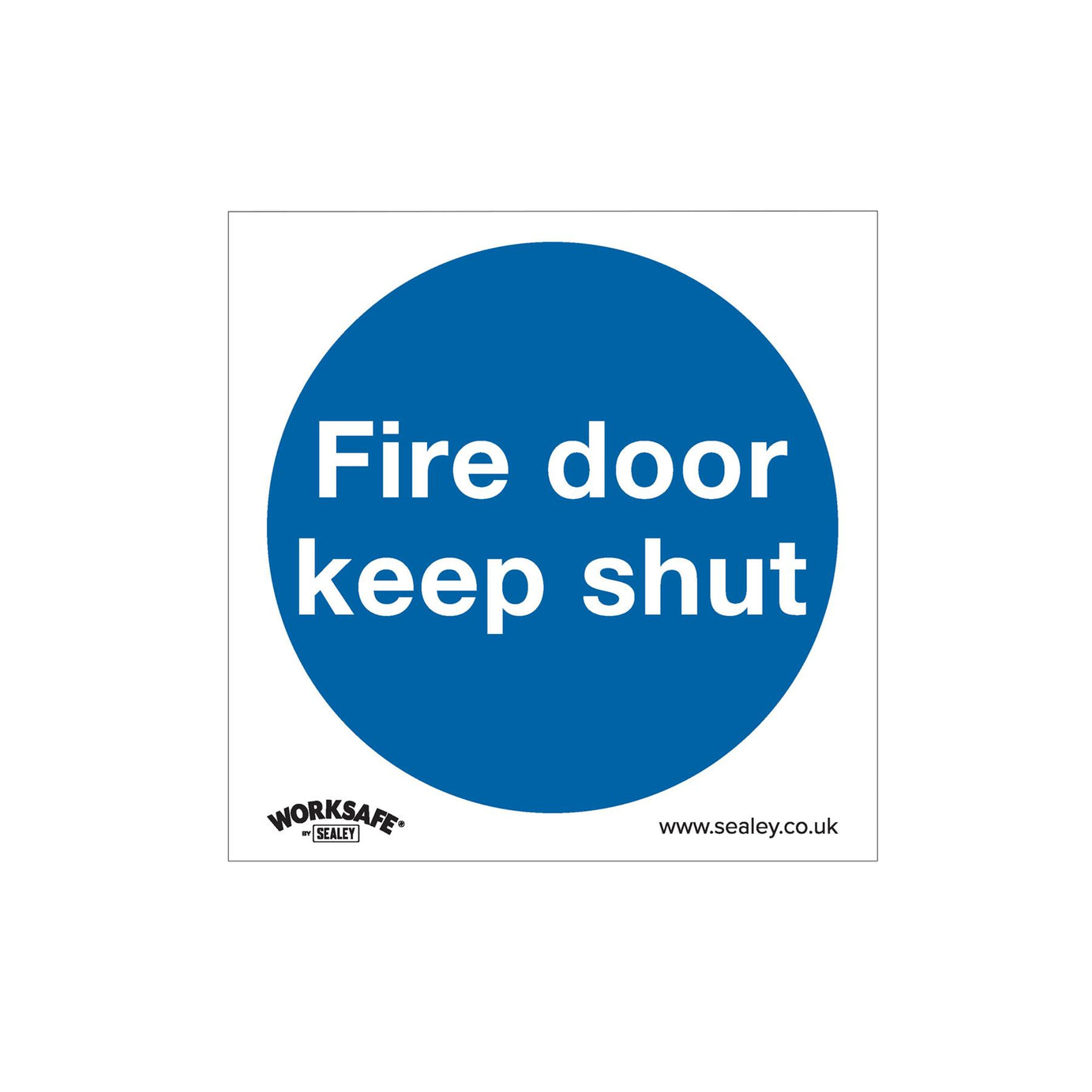 Mandatory Safety Sign - Fire Door Keep Shut - Self-Adhesive Vinyl