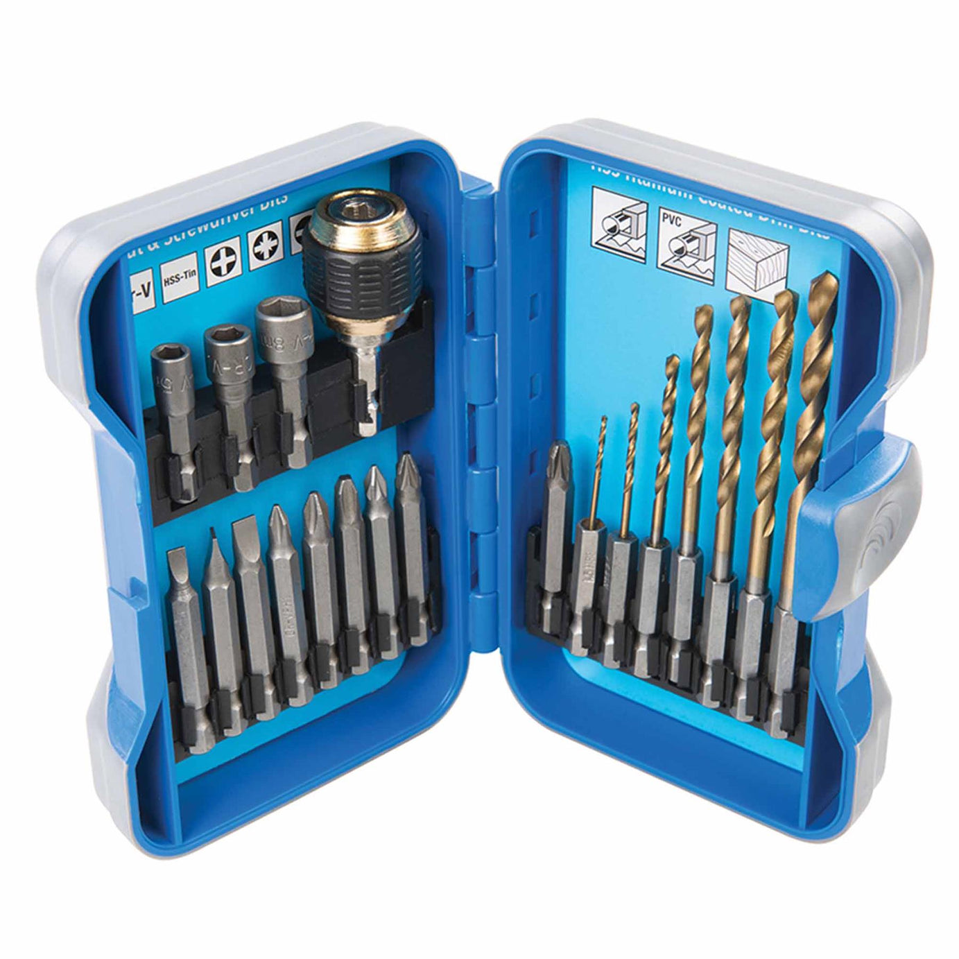 Quick Change Drilling & Driving Set With Handy Soft-Grip Storage Case 20Pc