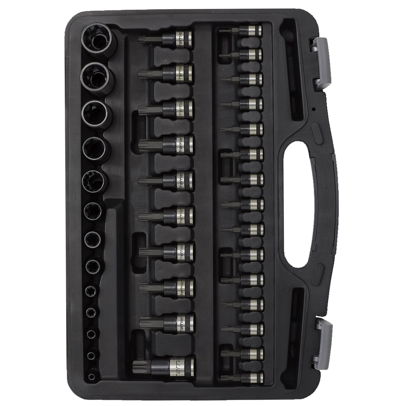 Sealey TRX-Star* & Security Socket Bit Set 38pc 1/4",3/8"&1/2"Sq Dr
