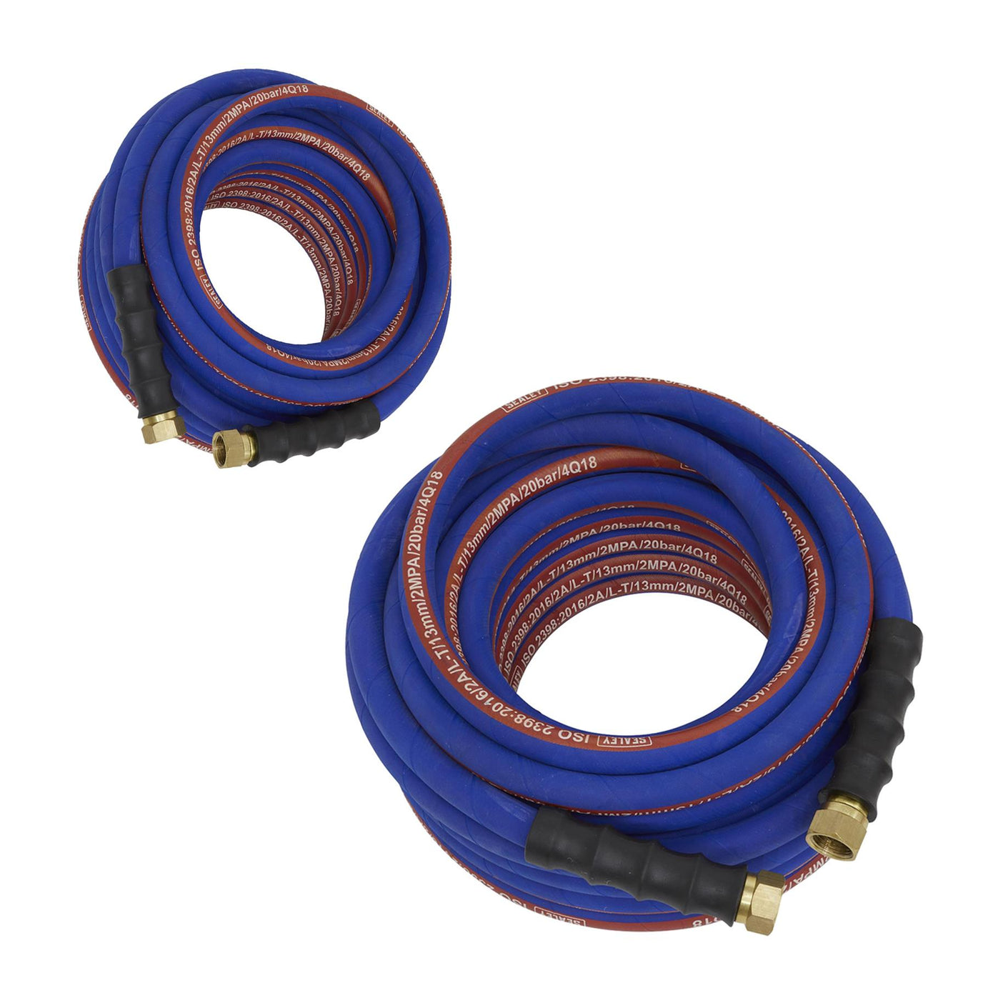 Sealey Extra Heavy Duty Rubber Air Compressor Hose 15m x Ø13mm with 1/2"BSP