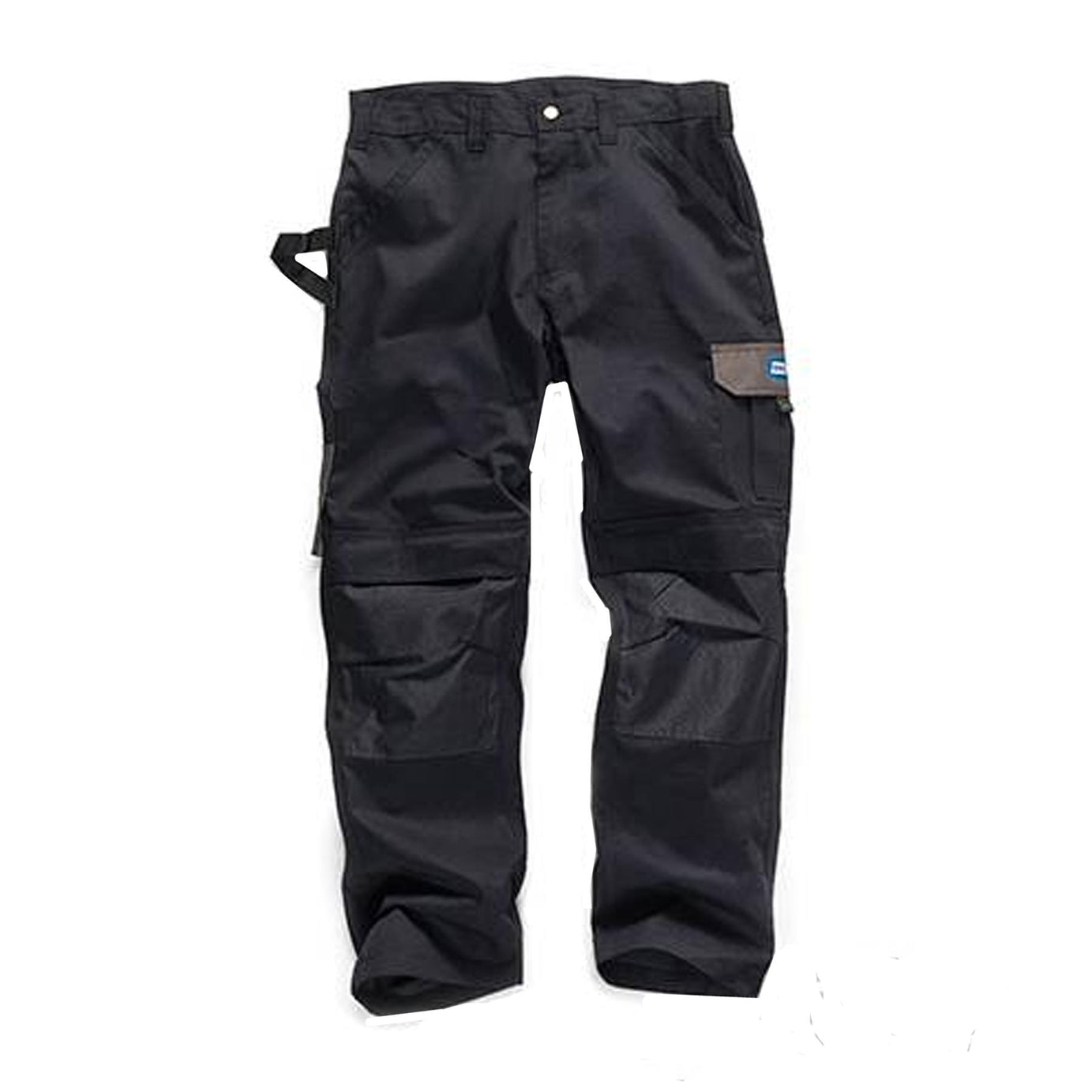 Tough Grit Work Trousers Kneepad & Cargo Pockets Working Pants Black 34S